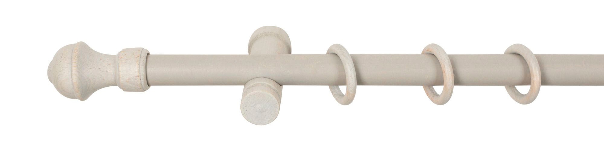 SN DECO GROUP Gardinenstange »Ares«, 1 läufig-läufig, Fixmass, 28 mm, Holz, verschiedene Längen und Farben, Komplettset
