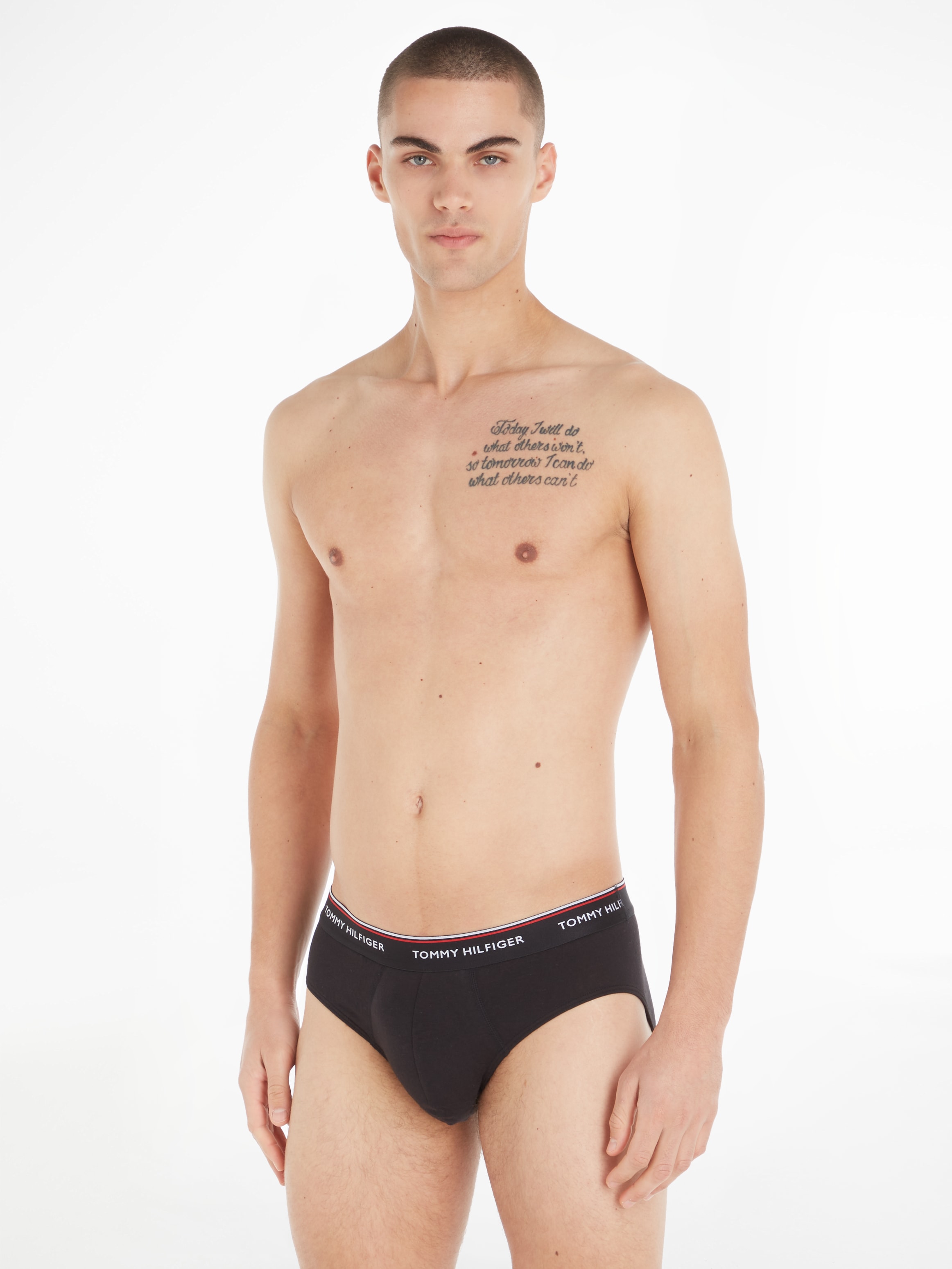 Tendance Acheter en ligne Tommy Hilfiger Underwear Slip »3P BRIEF«, (Packung,  3 St., 3er-Pack), mit Logo-Elastikbund confortablement