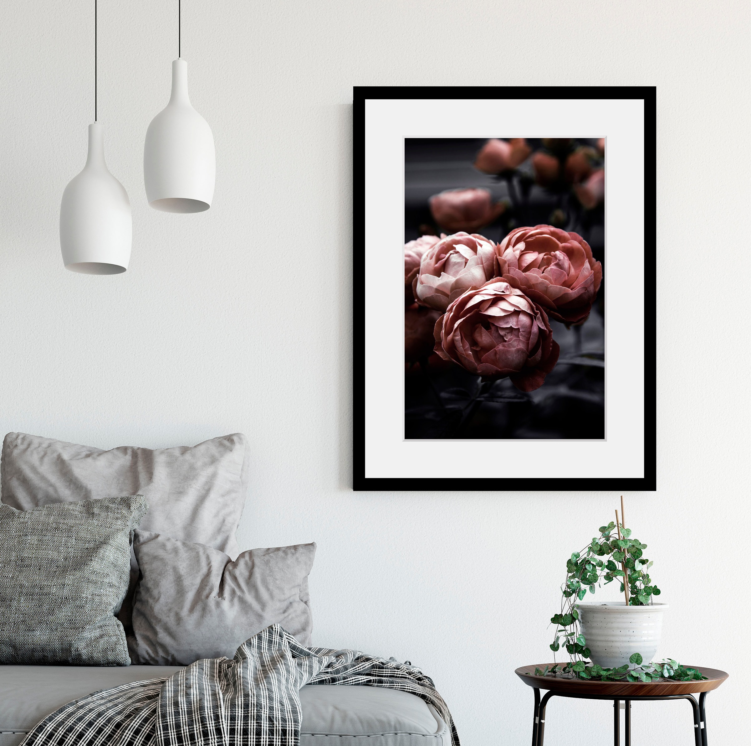 Image of queence Bild "Helen" Blumen Foto Pflanzen Pflanzenbilder 1 Stk. tlg. HD Premium Poster-Druck inkl. Holzrahmen