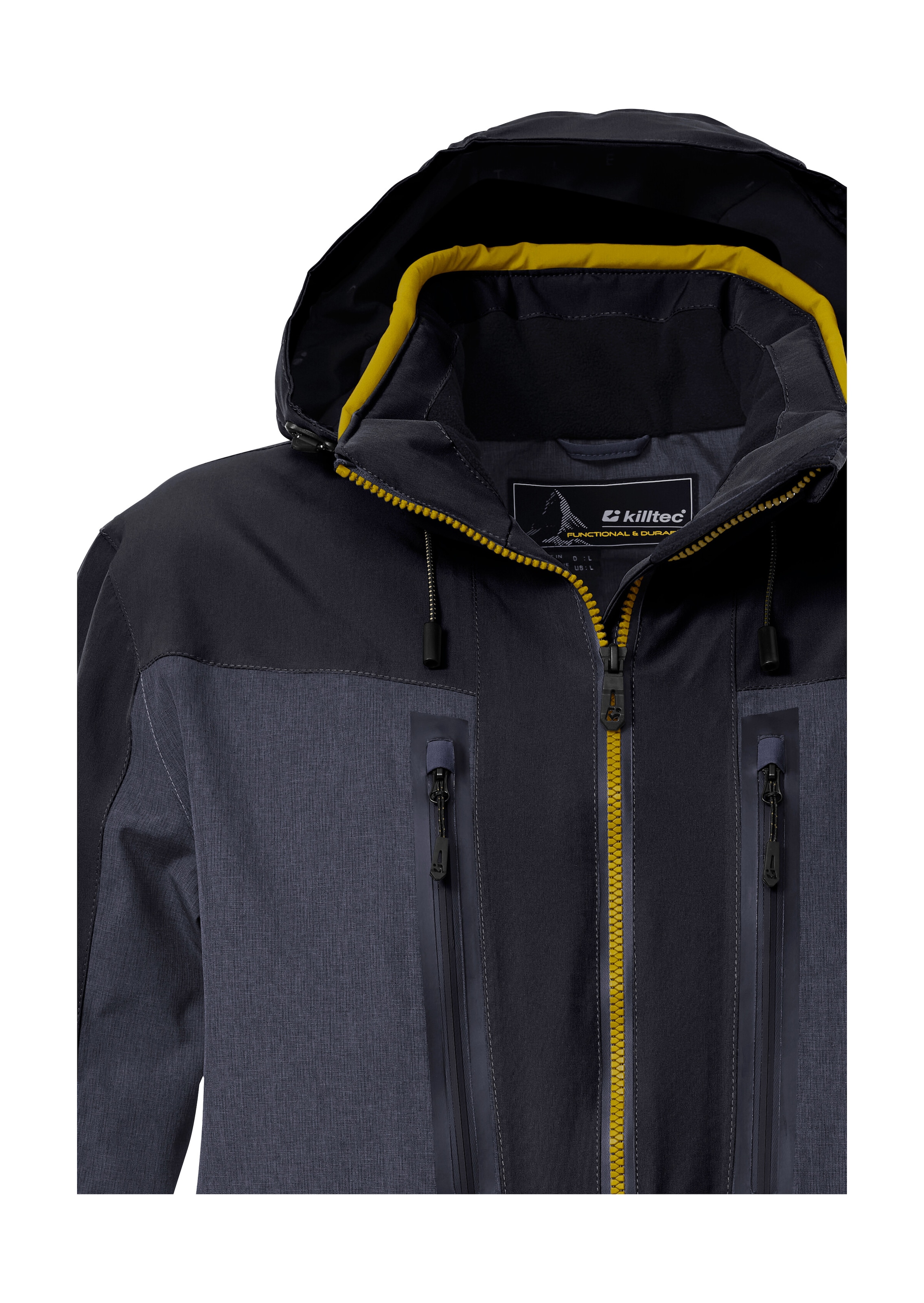 Killtec Skijacke »KSW 47 MN SKI JCKT« Herren Skijacke: wasserdicht, atmungsaktiv, abnehmbare Kapuze