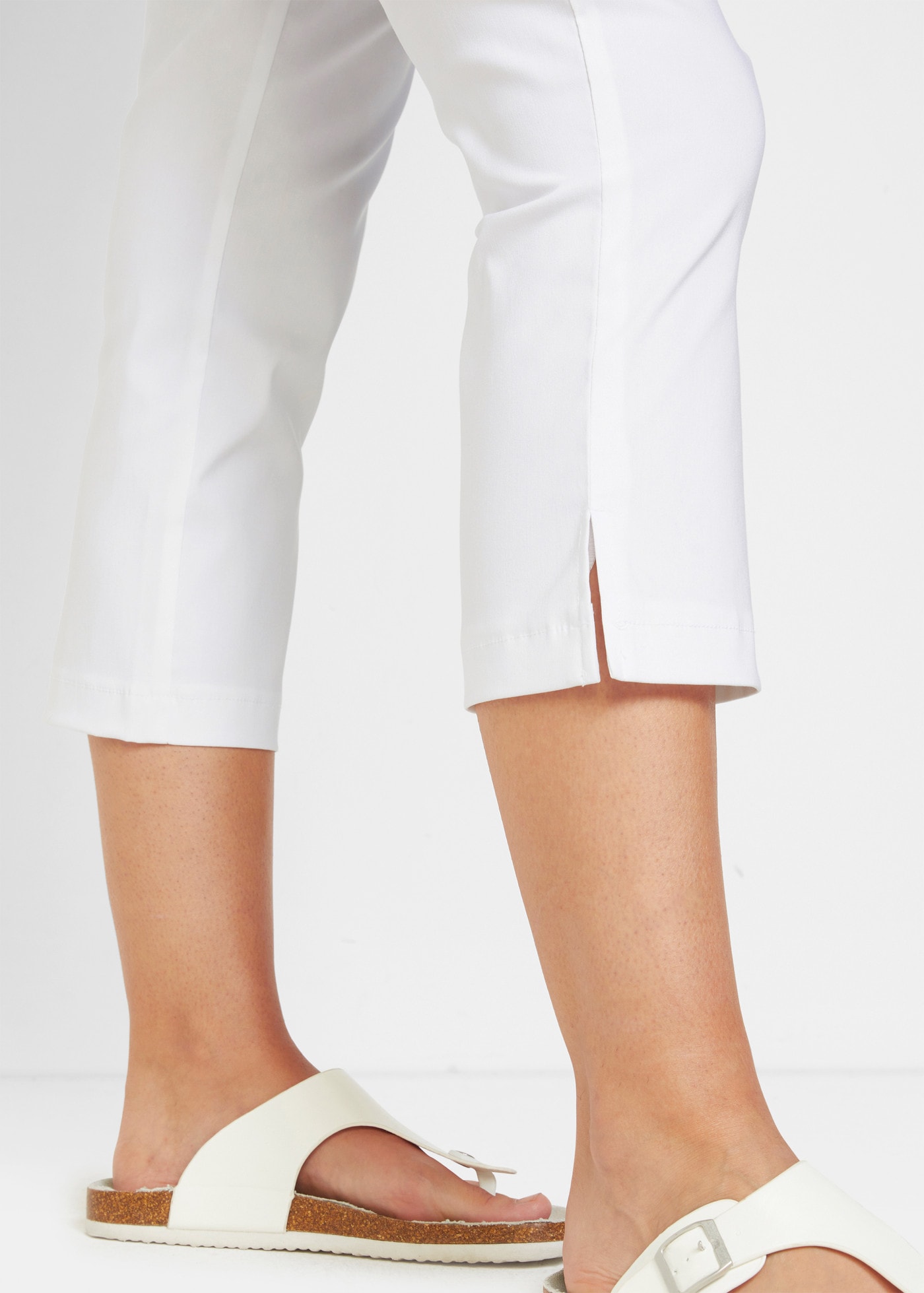 bonprix Pantalon 7/8 »7/8-Bengalin-Hose mit Bequembund«  avec élasthanne, Regular Fit, taille confortable