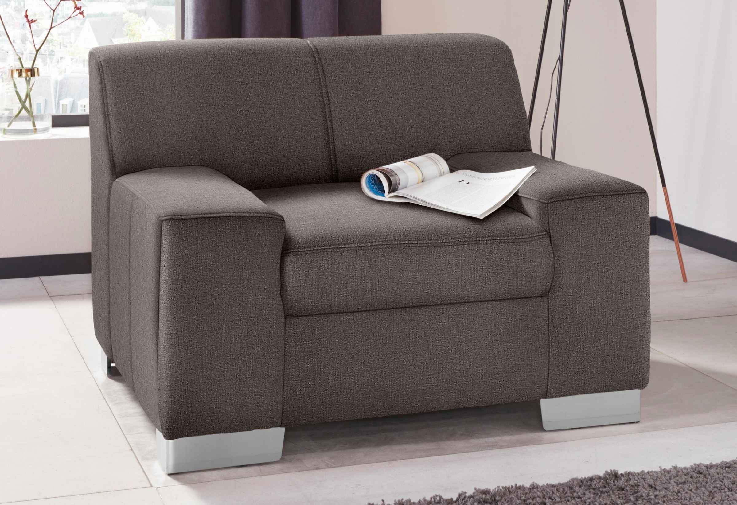 DOMO collection Sessel »Bero, elegant und zeitlos, kubisch und bequem«