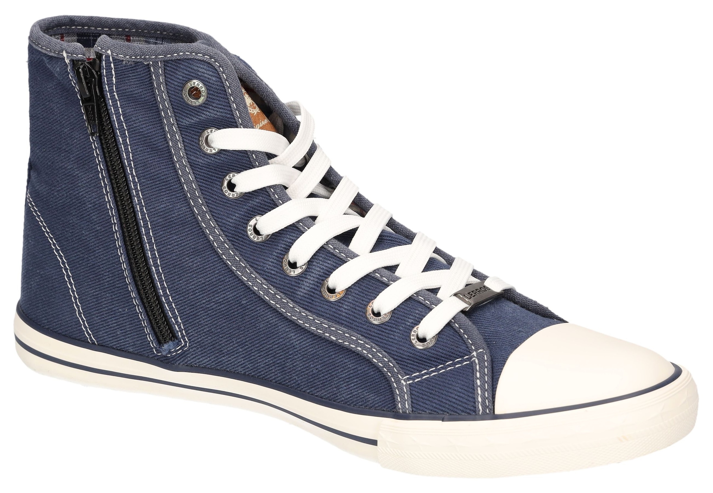 LERROS Bottines de sneakers  Bottes à lacets, sneakers montantes, bottes en toile avec embout caoutchouc