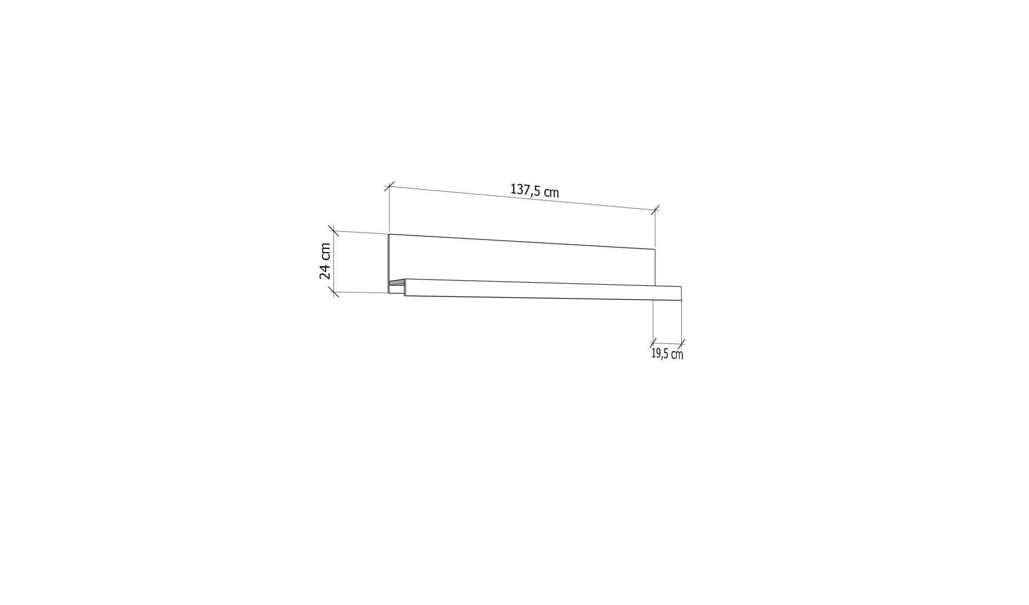 Home affaire Wandregal »Warwick, Schwebendes Regal, Wandkonsole, Wandboard« Ablageboden, Wandmontiert,  Gesamtbreite 137,5 cm, Heissfolienprägung