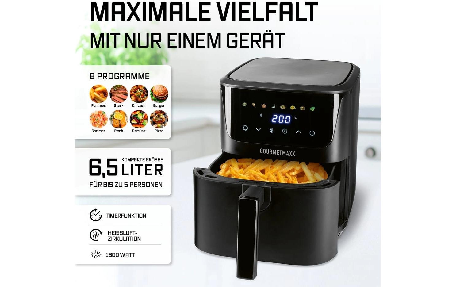 GOURMETmaxx Heissluftfritteuse »6,5 l« 1600 W
