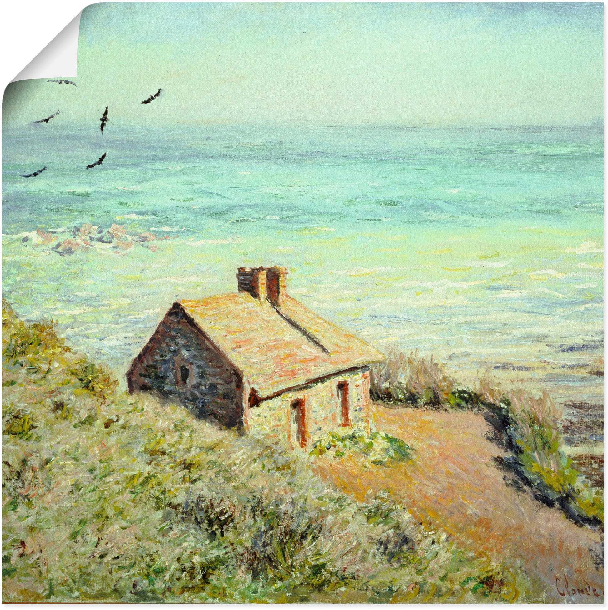 Image of Artland Wandbild »Das Zollhäuschen im Morgenlicht. 1882«, Gewässer, (1 St.), in vielen Grössen & Produktarten -Leinwandbild, Poster, Wandaufkleber / Wandtattoo auch für Badezimmer geeignet bei Ackermann Versand Schweiz