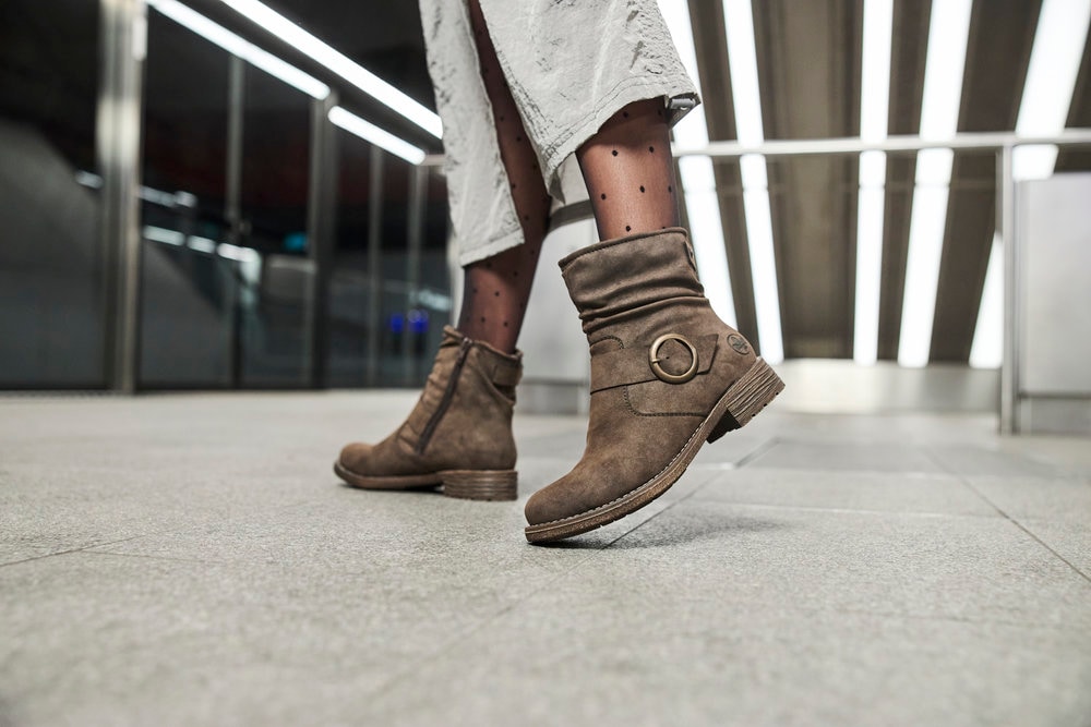 Rieker Bottines  Boots, Blockabsatz, slouchy Schaft und Innenreissverschluss