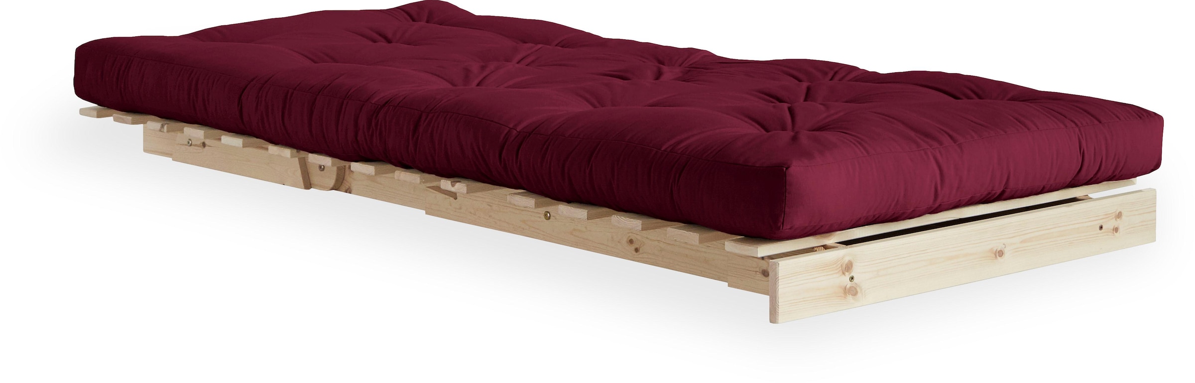 Karup Design Daybett »Daybett Roots Schlafsofa – Gästebett & Sofa aus FSC®-Kiefer«, Inkl. Futonmatratze, in mehreren Grössen & Farben erhältlich