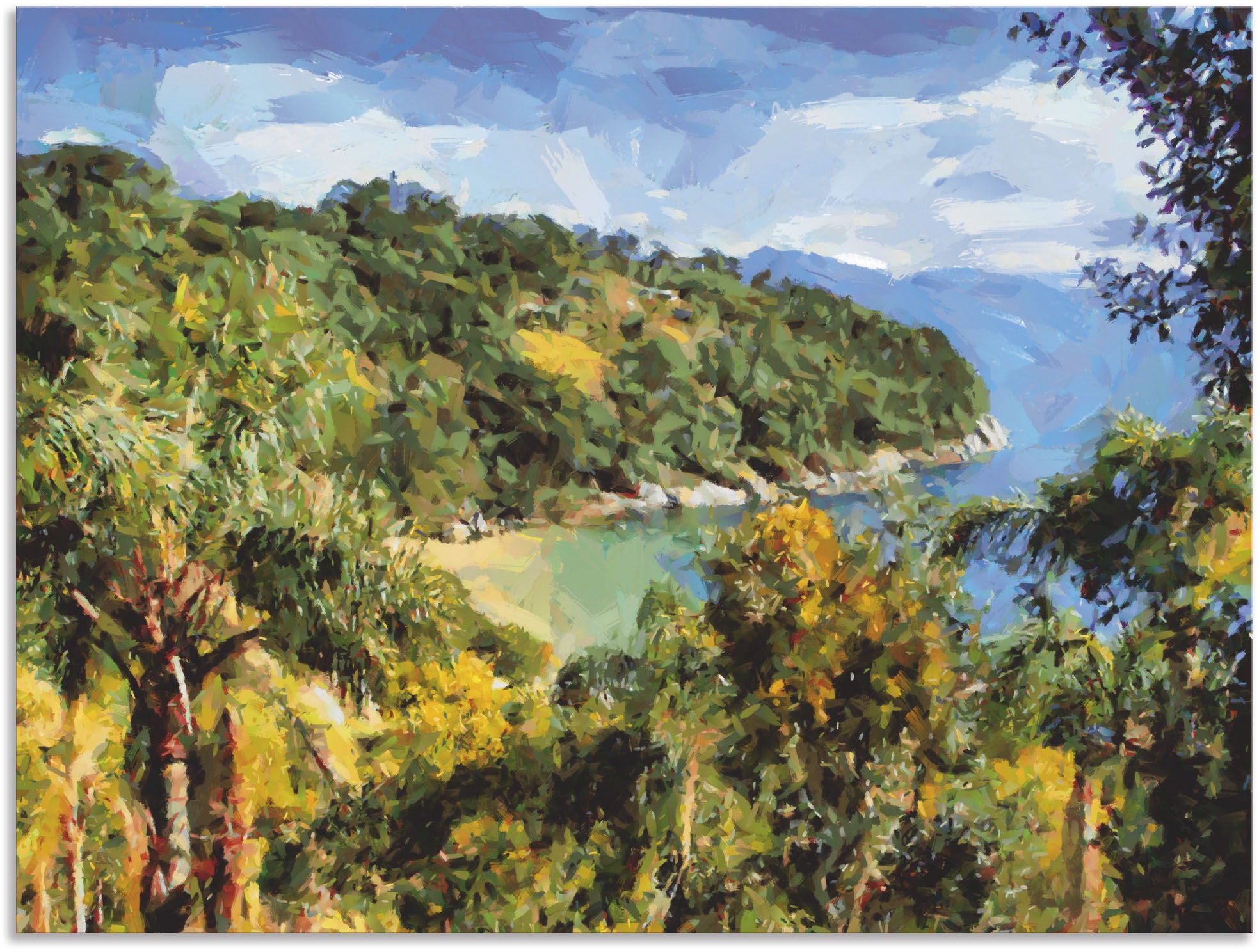 Image of Artland Wandbild »Romantische Bucht II«, Meer Bilder, (1 St.), in vielen Grössen & Produktarten - Alubild / Outdoorbild für den Aussenbereich, Leinwandbild, Poster, Wandaufkleber / Wandtattoo auch für Badezimmer geeignet bei Ackermann Versand Schweiz