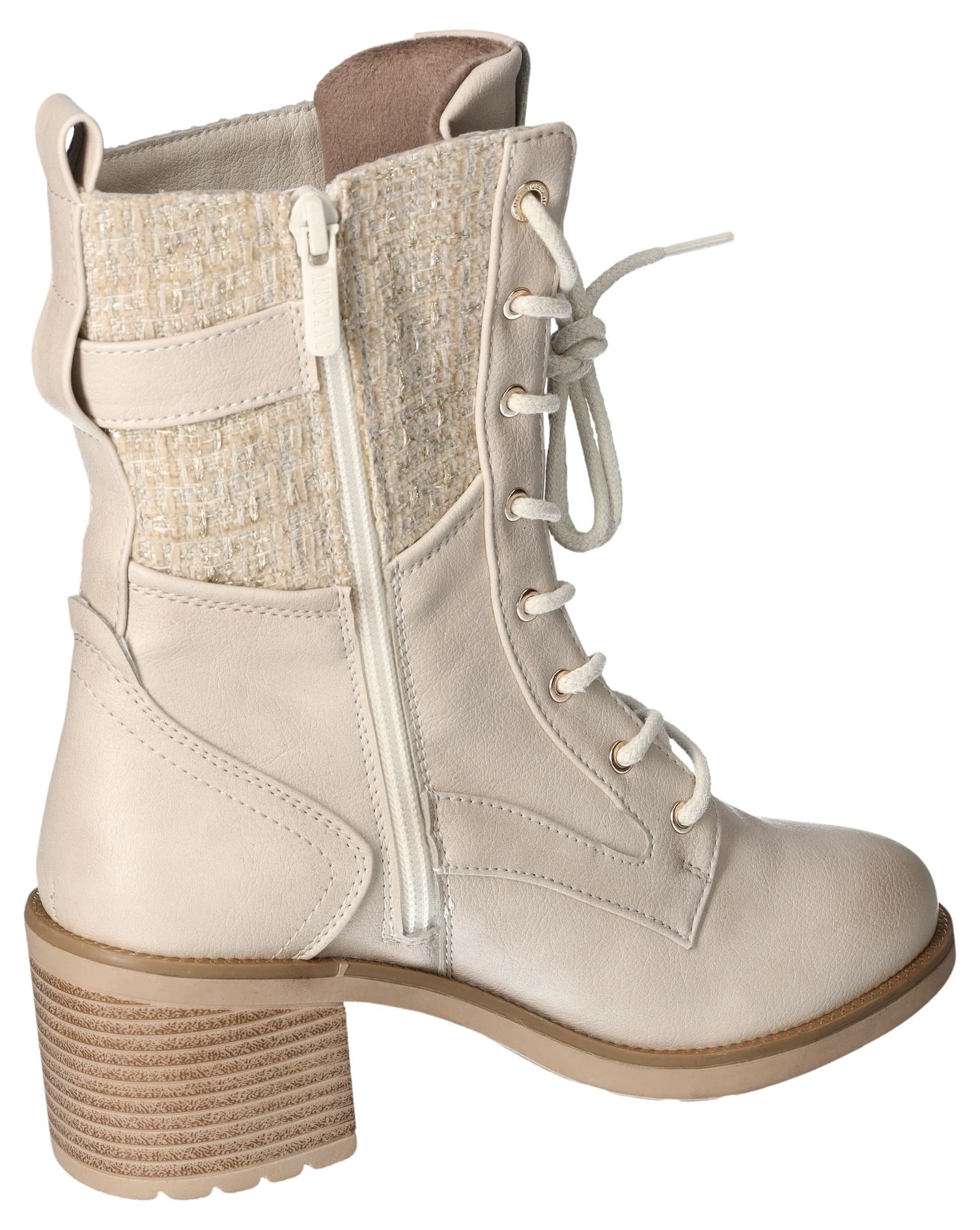Mustang Shoes Winterstiefelette, Plateaustiefelette, Schnürboots mit praktischem Innenreissverschluss
