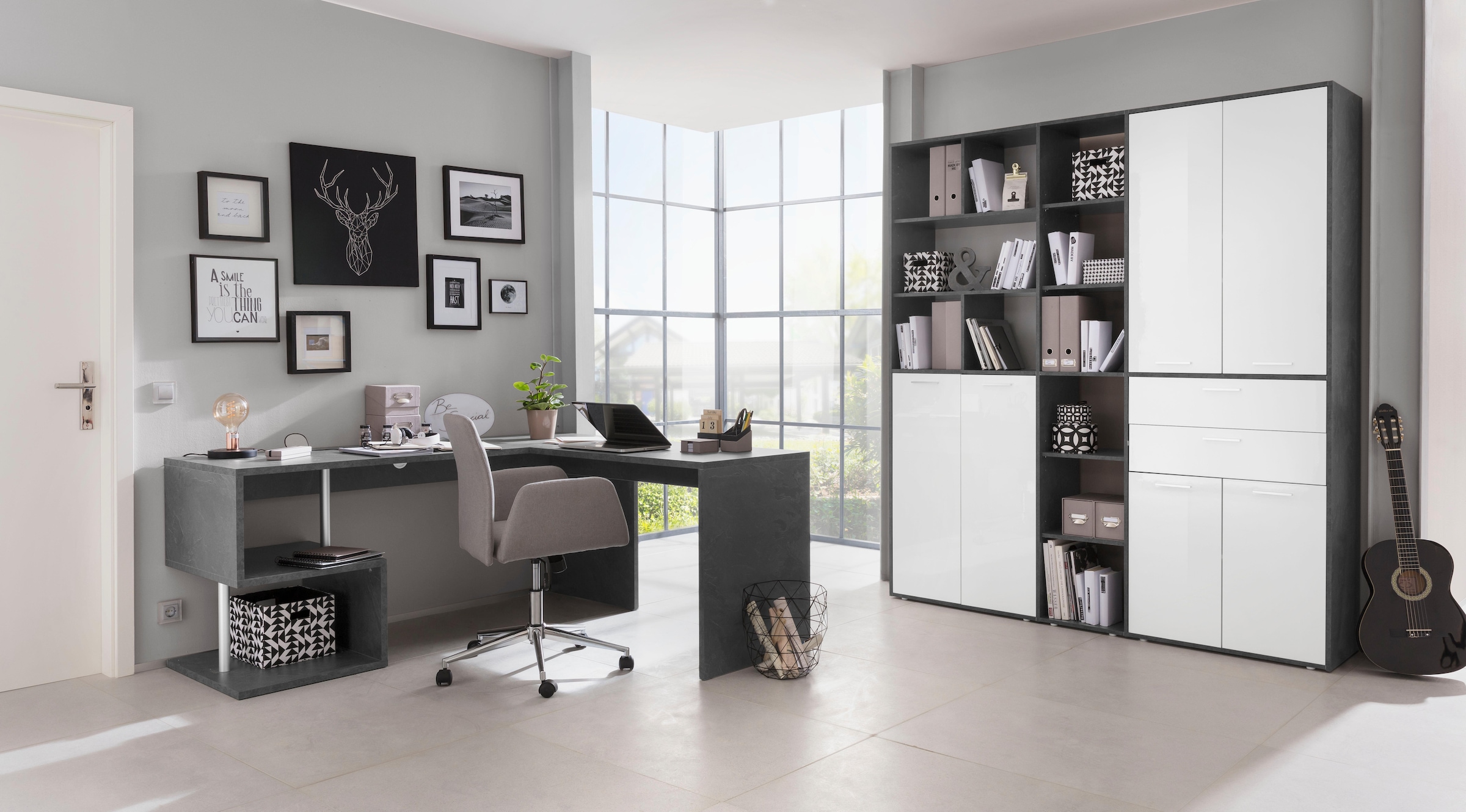 INOSIGN Eckschreibtisch »Esse, Schreibtisch im modernen Design« mit oder ohne Monitoraufsatz Breite 180/160 cm, "Made in Italy"