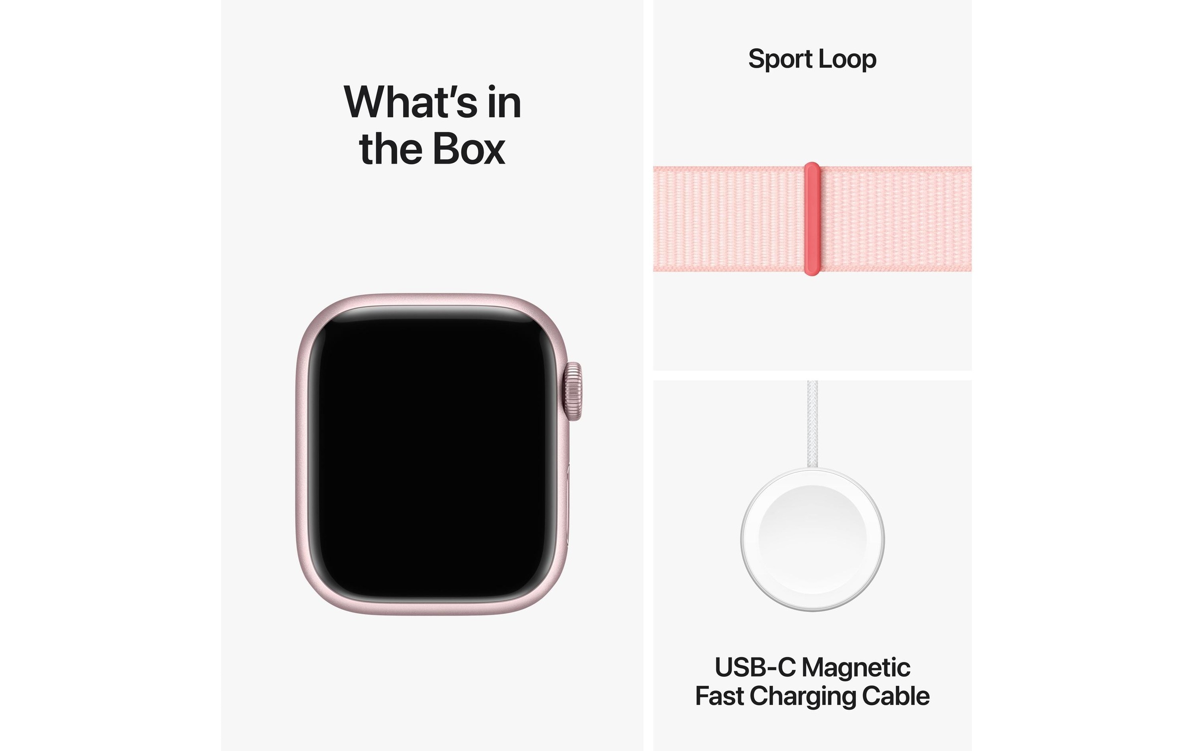 Apple Smartwatch »Series 9, GPS, Aluminium-Gehäuse mit Sport Loop Armband«, (Watch OS 10)