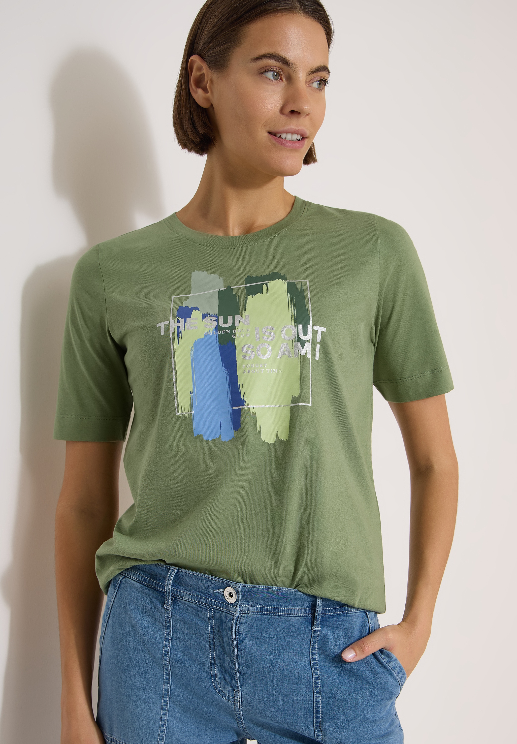 Image of Cecil Kurzarmshirt Sommershirt mit Print