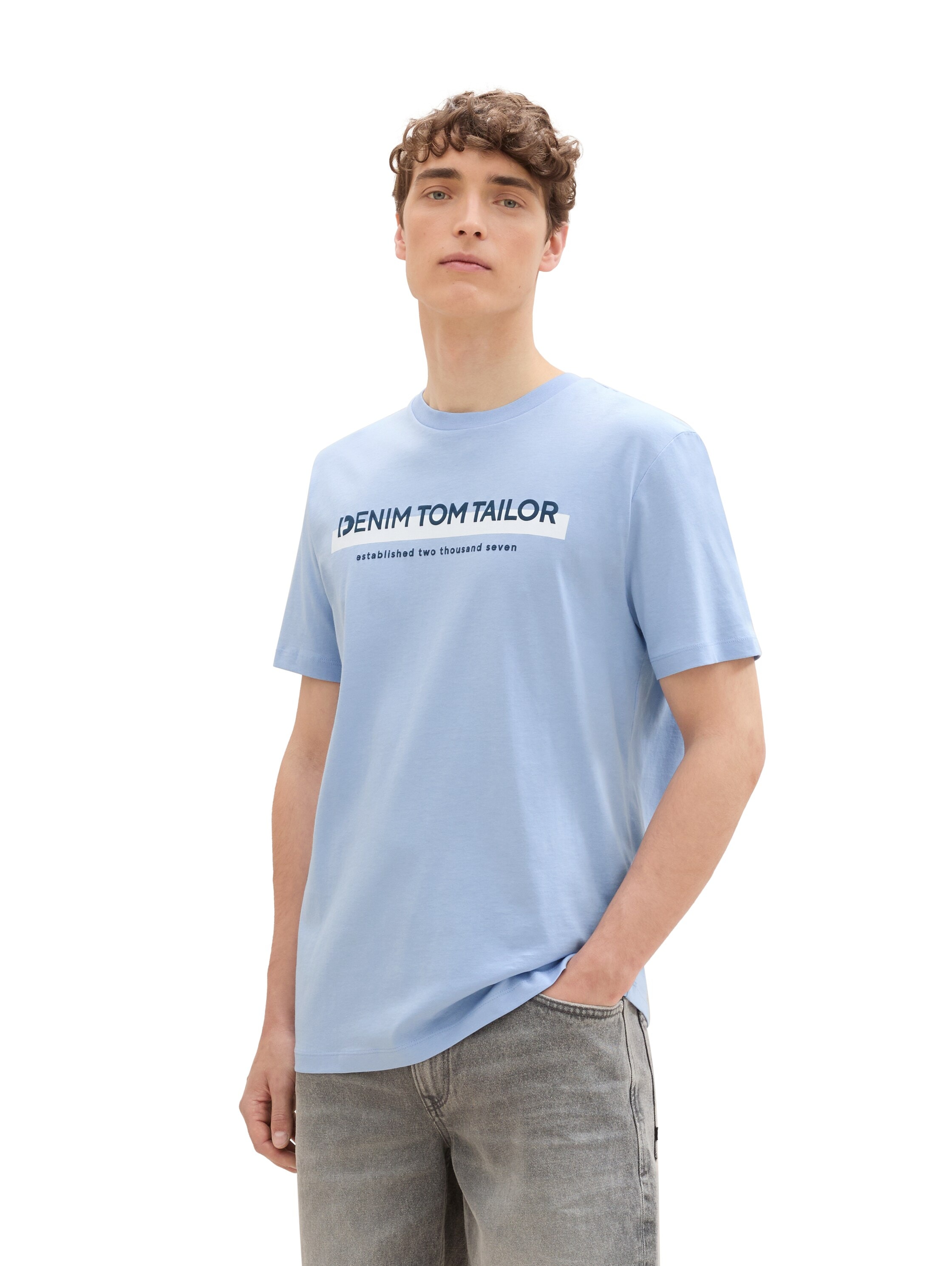 TOM TAILOR Denim T-Shirt, mit Logofrontprint