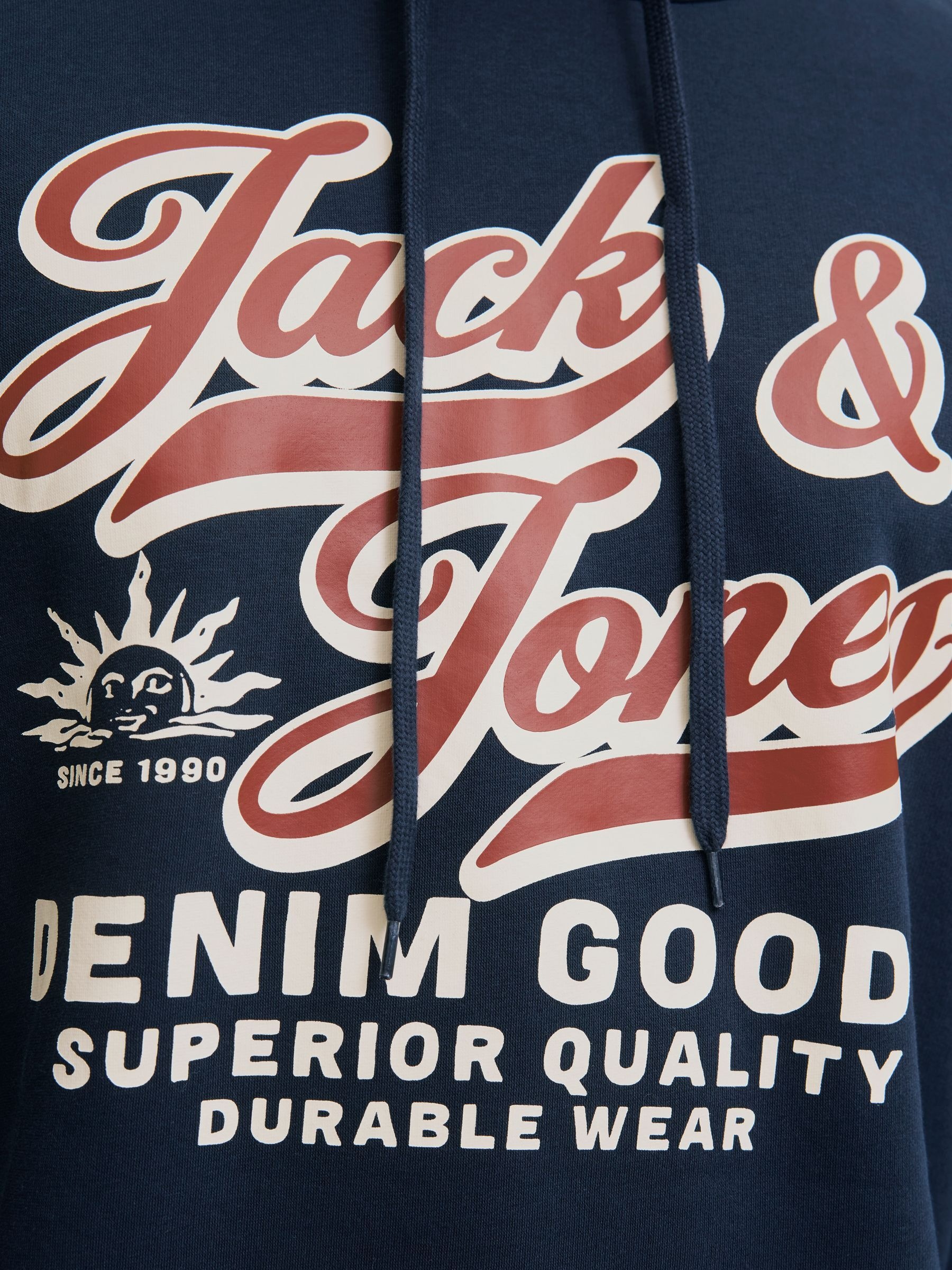Jack & Jones PlusSize Hoodie »JJELOGO SWEAT HOOD 2 COL 24/25 NOOS PLS«, mit Logo Frontprint
