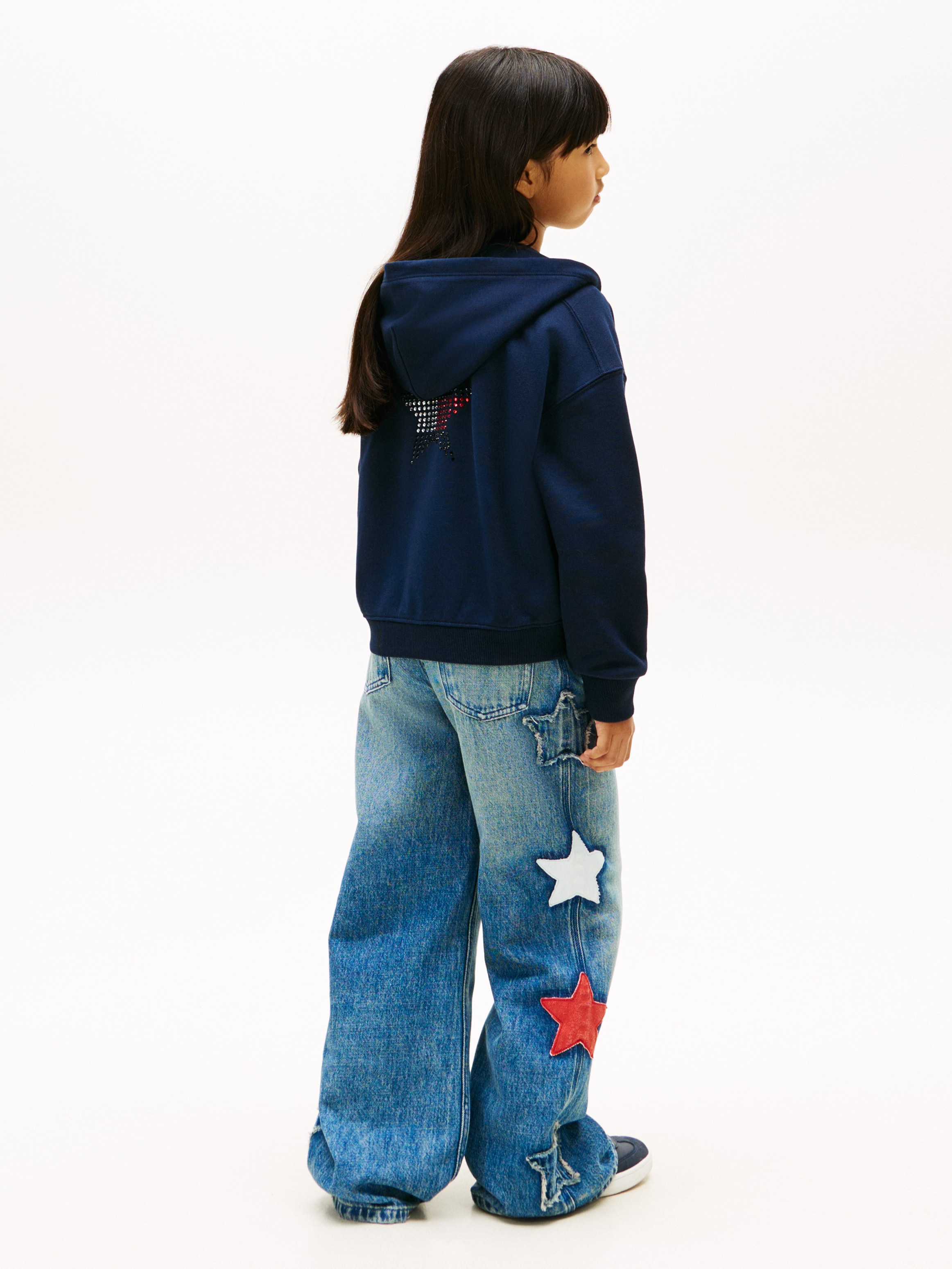 Tommy Hilfiger Veste sweat »STAR ZIP THROUGH HOODIE« Kinder bis 16 Jahre, mit Flag-Sternen aus Strass-Steinen