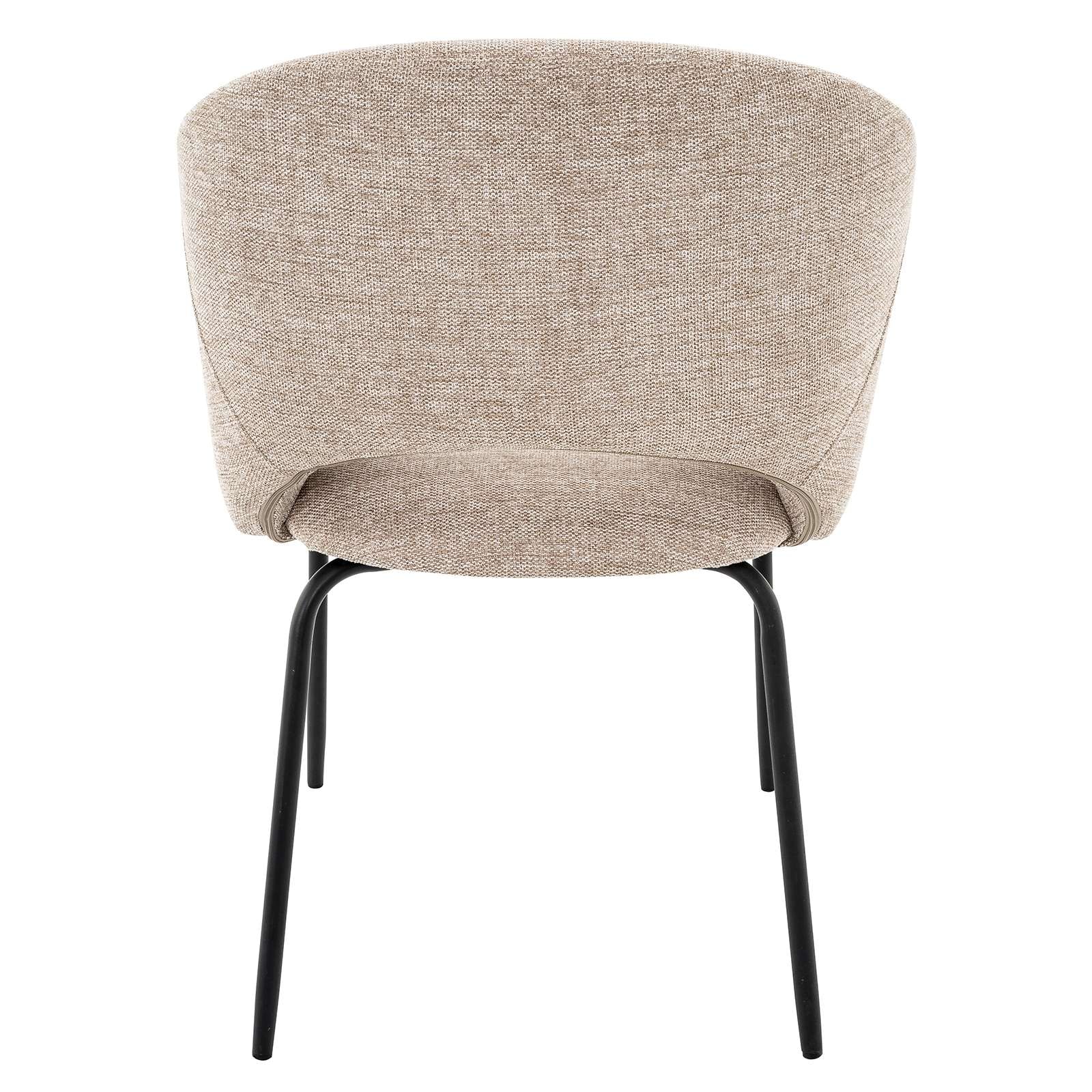 GOODproduct Chaise de salle à manger »Friedaa« (Set) 2 cuismit schwarzen Metallbeinen, Webstoffbezug, Sitzhöhe 46 cm