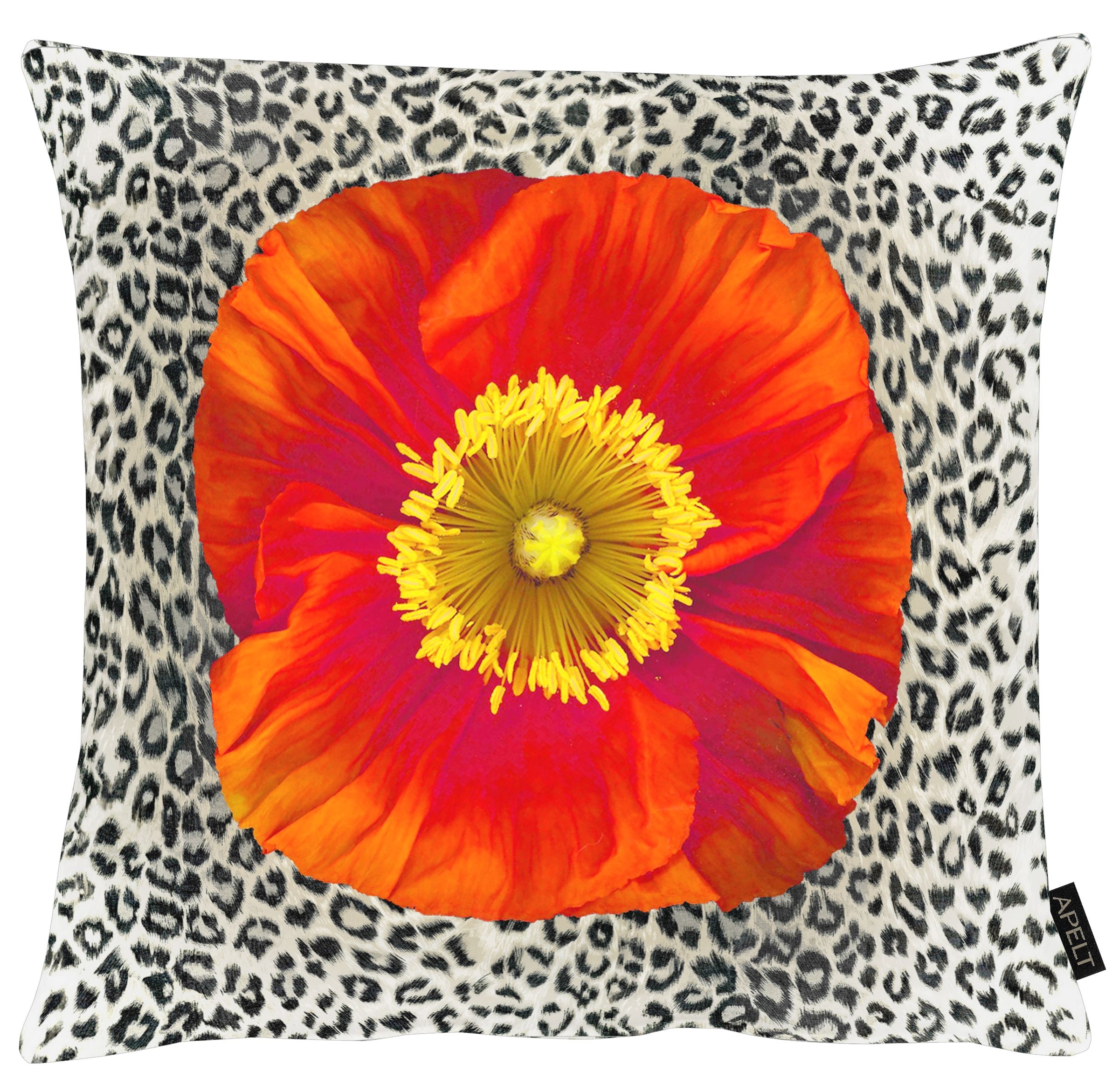 Image of APELT Dekokissen "Giulia" Mohnblüte auf Leoprint