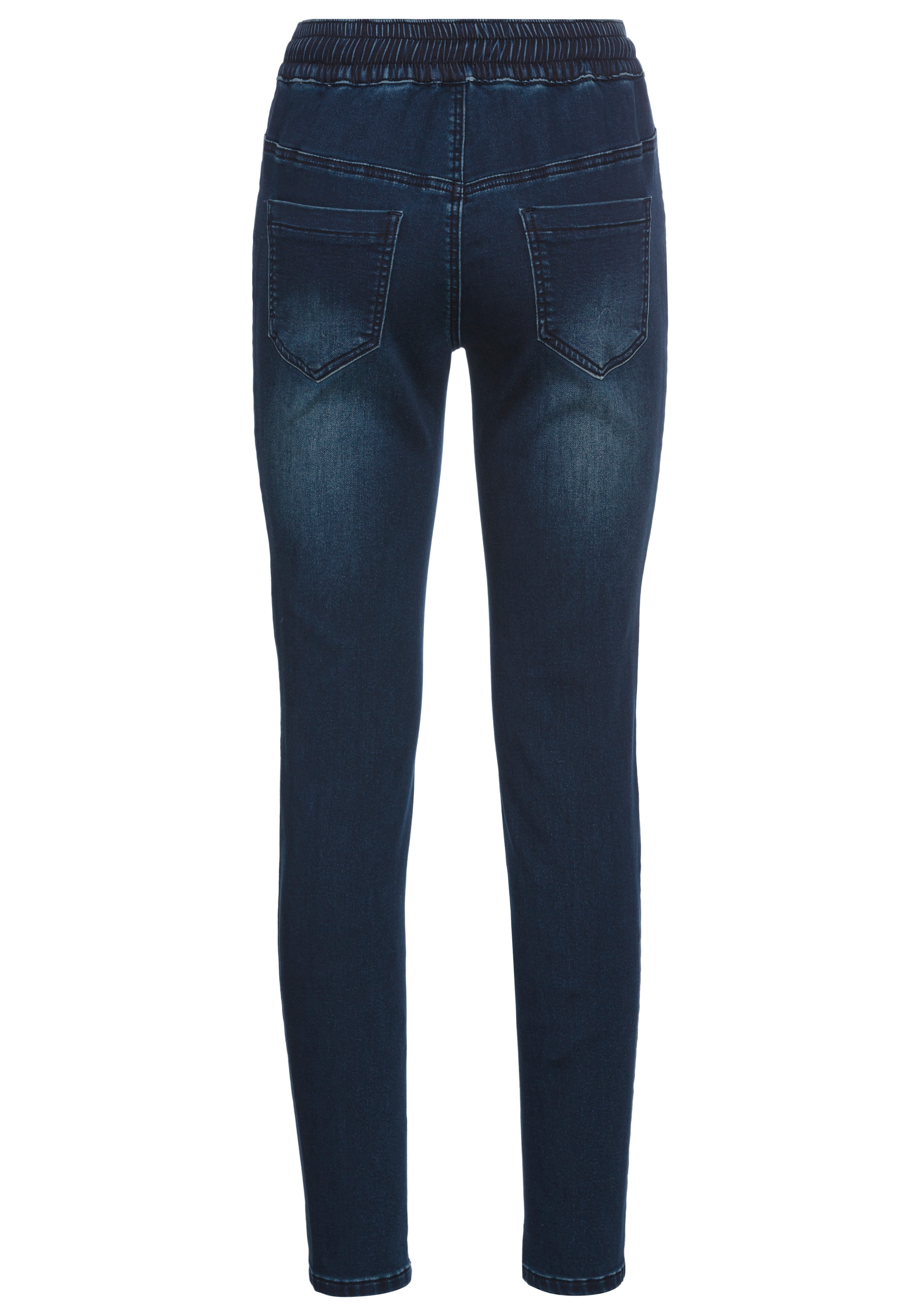 Arizona Stretch-Jeans, weites Bein, normale Leibhöhe, knöchellang, mit Used-Waschung