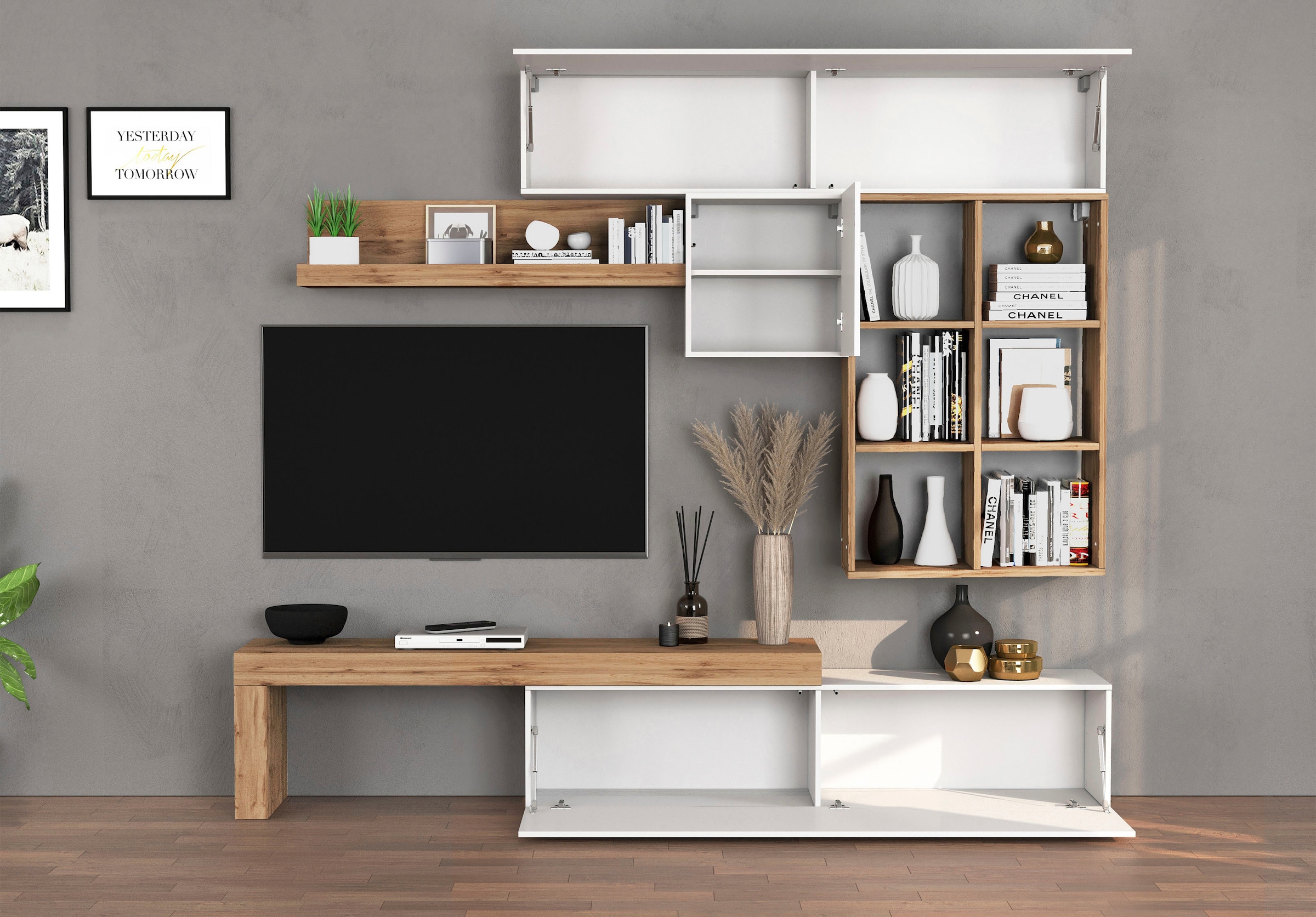 INOSIGN Wohnwand »Chronos Wohnwand, Medienwand, 5-er set« Set, 5 Stk. tlg.