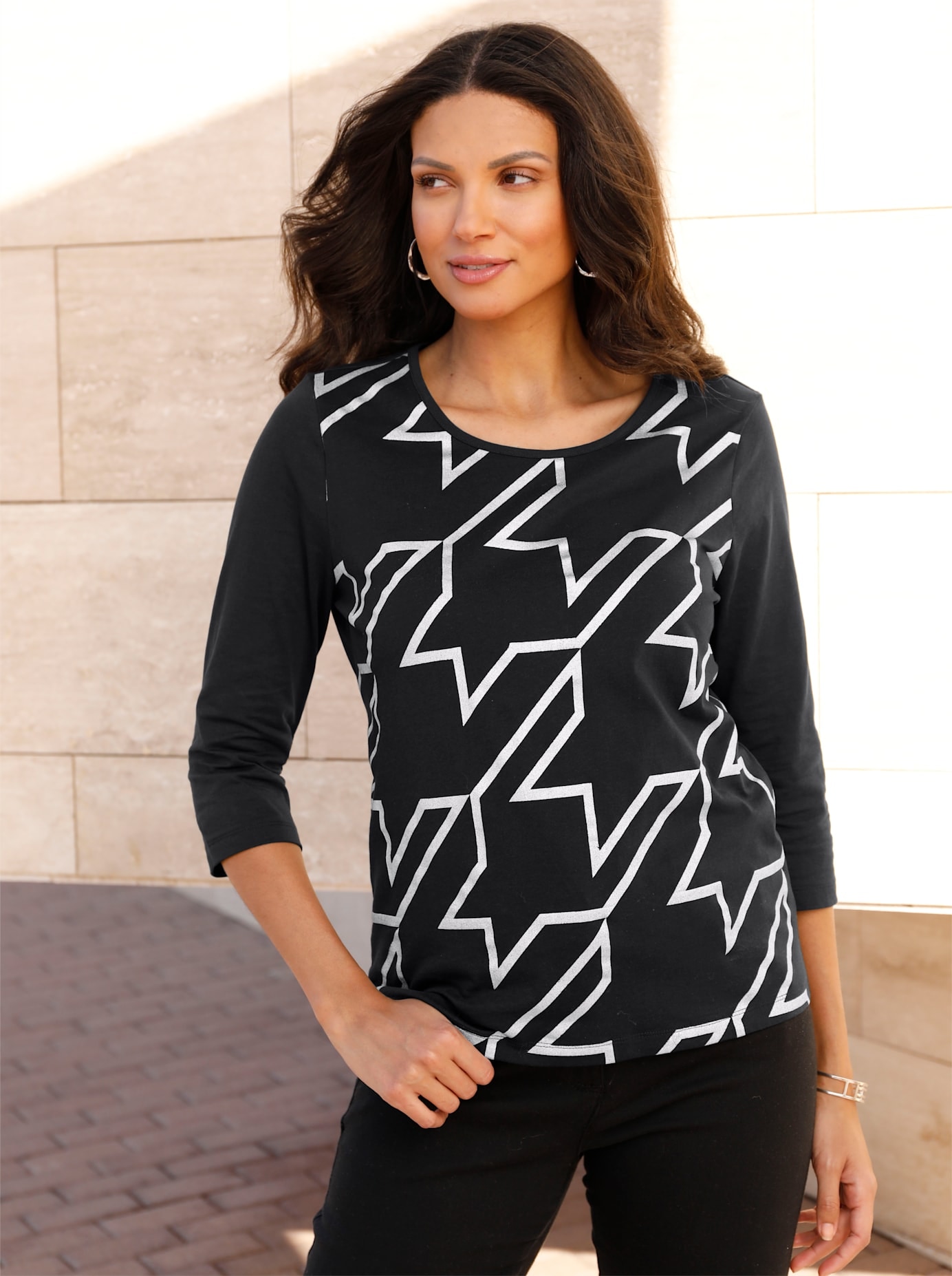 Classic Basics Shirt à col rond »Rundhals-Shirt« 1 cuis