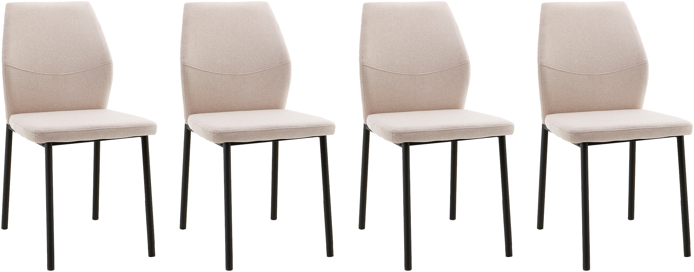 Home affaire Esszimmerstuhl »Lumos«, (Set), 4 St., Webstoff, Webstoff in vielen Farben erhältlich mit stabilem Metalluntergestell