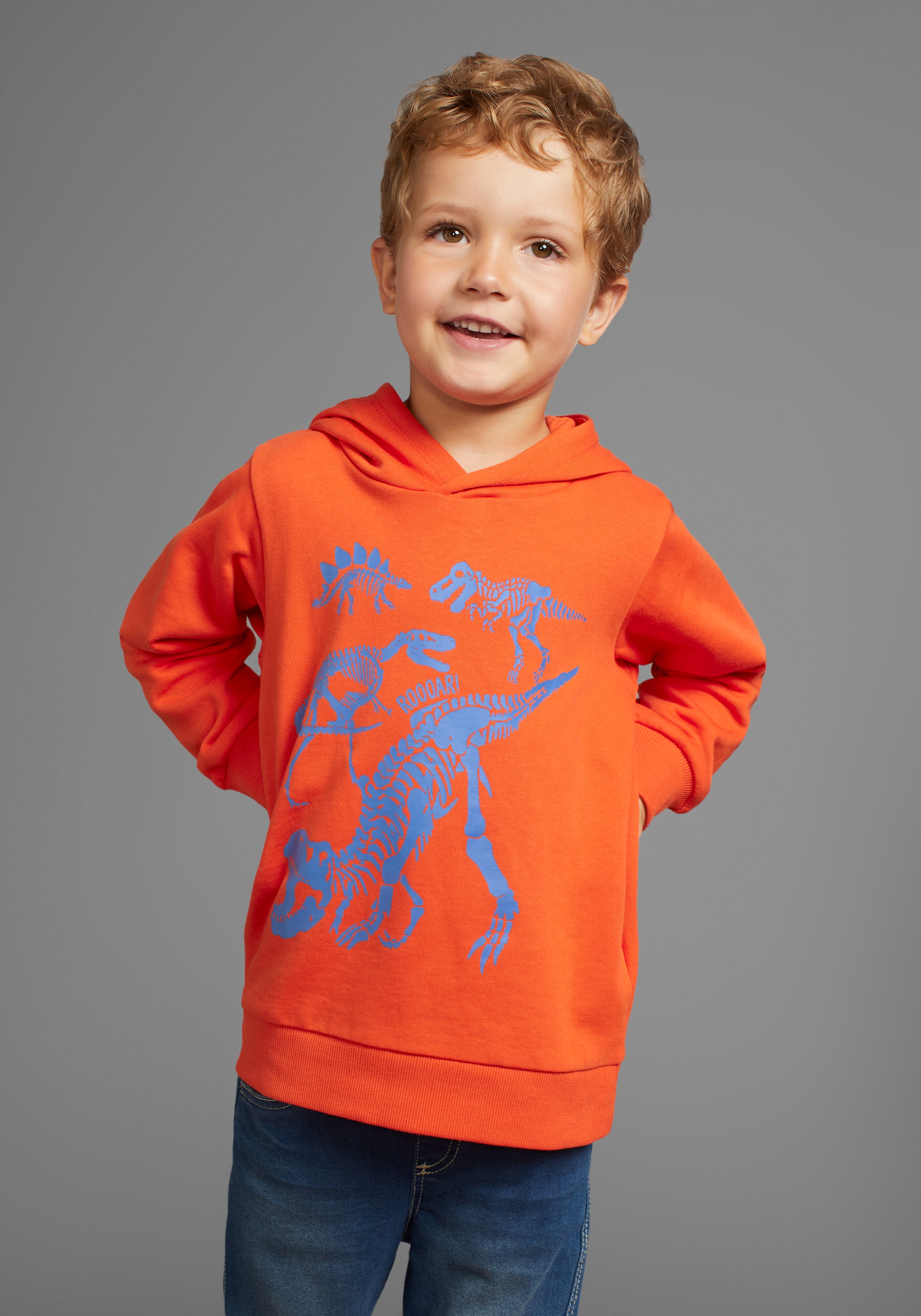 KIDSWORLD Kapuzensweatshirt »DINO«, für kleine Jungen