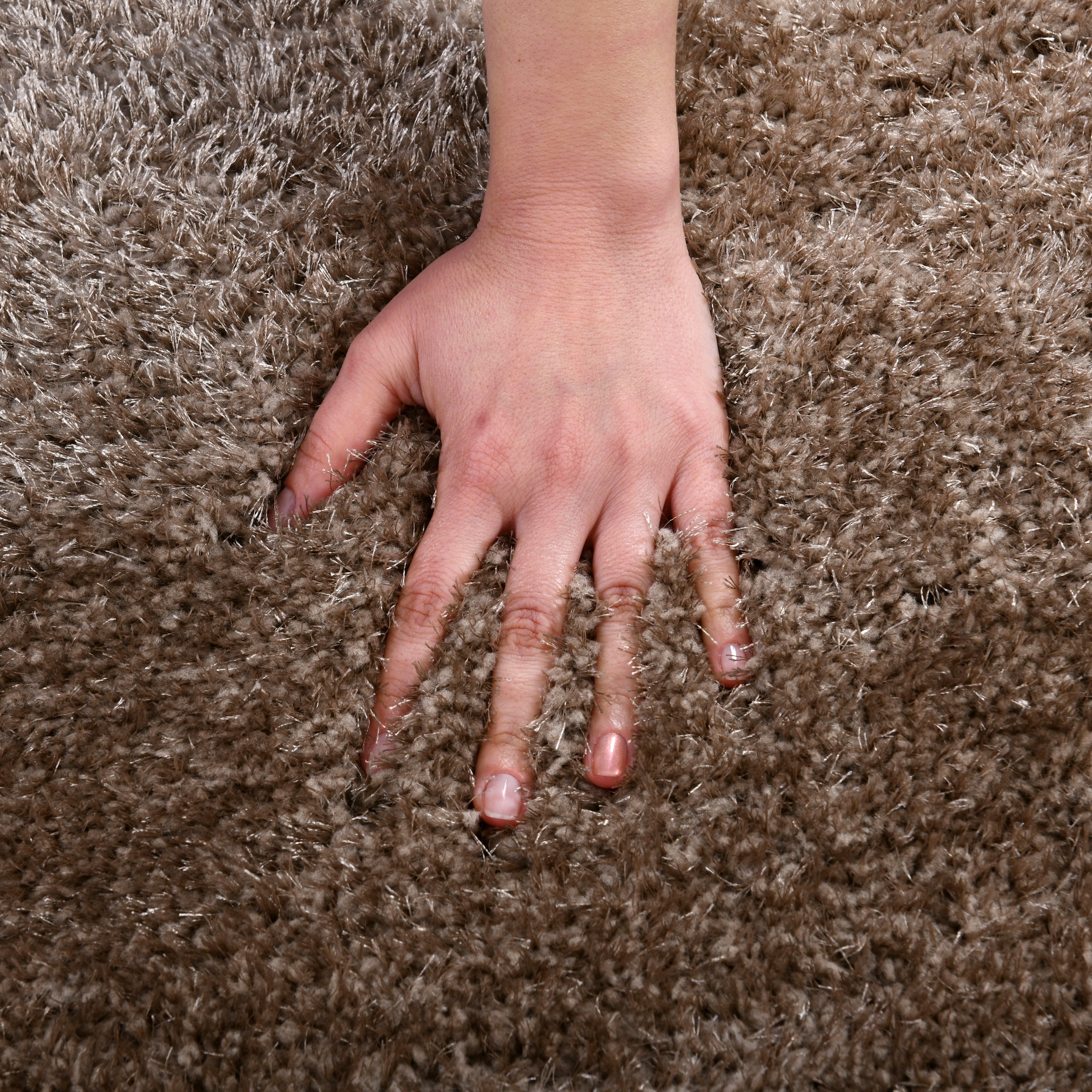 my home Hochflor-Teppich »Malin«, rechteckig, 43 mm Höhe, Shaggy in Uni-Farben, einfarbig, leicht glänzend, besonders weich