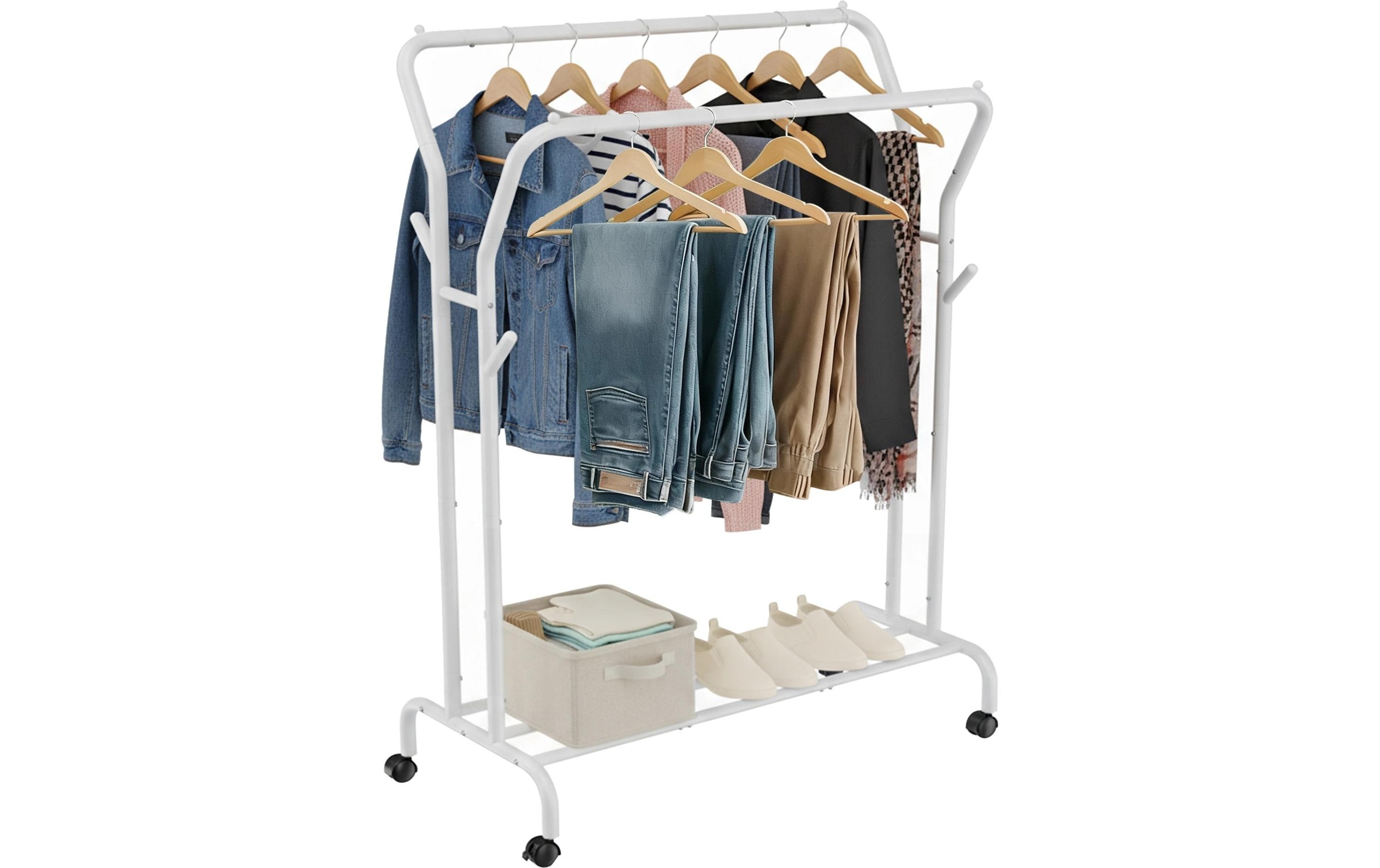 SONGMICS Kleiderständer »mit Rädern White«