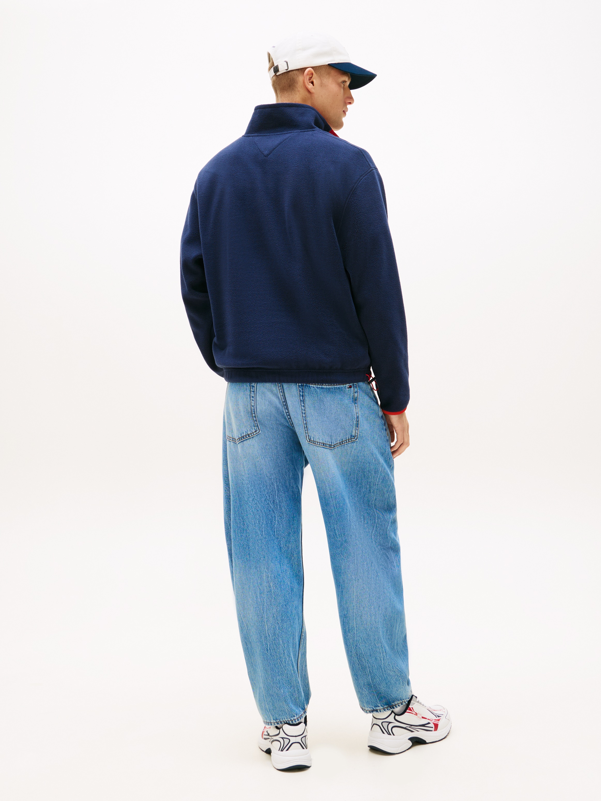 Tommy Jeans Pull en polaire »RRELAXED POP LINEAR MOCK POLAR FLEECE«, coupe décontractée avec col montant
