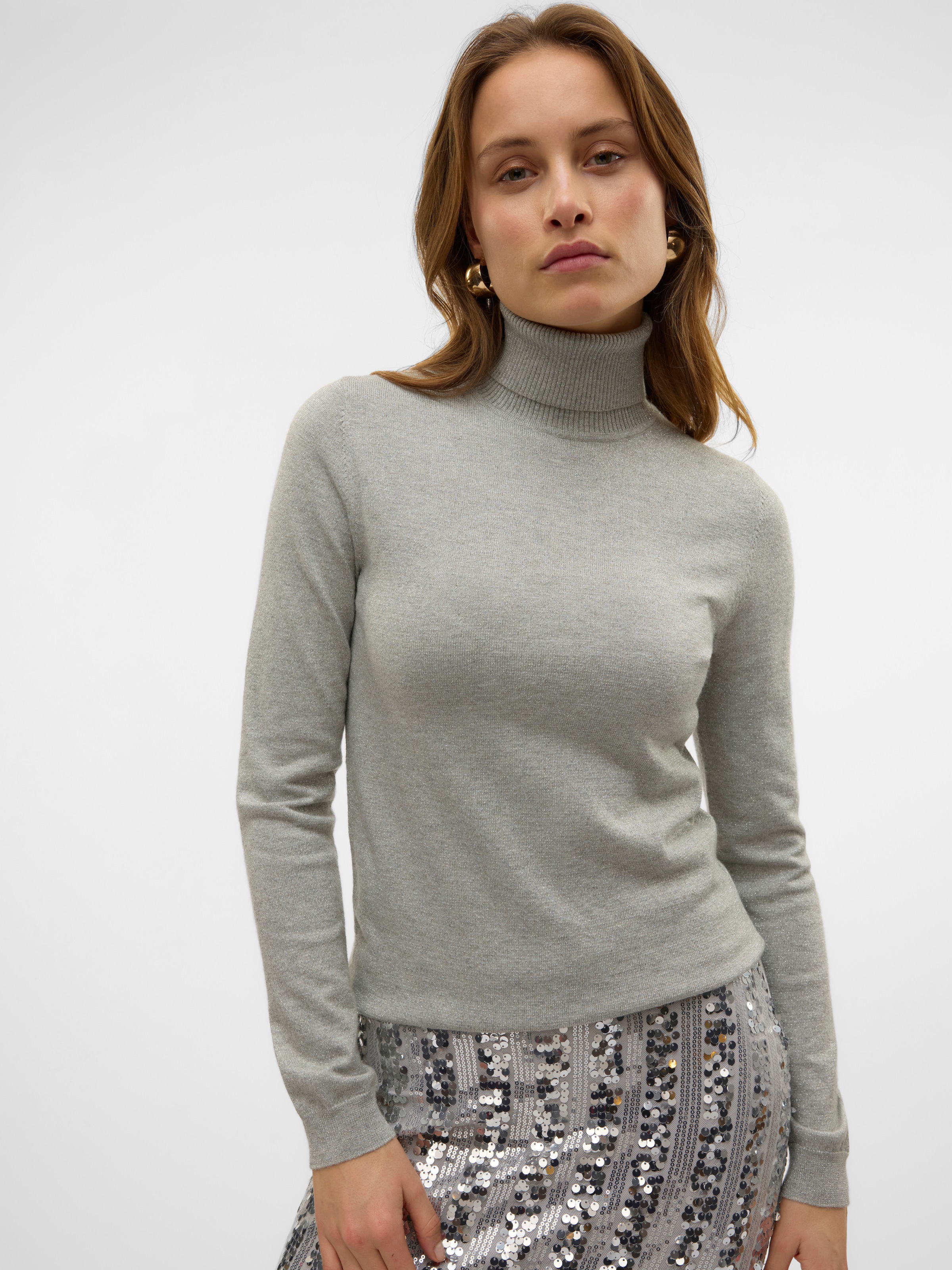 Vero Moda Rollkragenpullover »VMHAPPYSHINE LS ROLLNECK PULLOVER BOO«