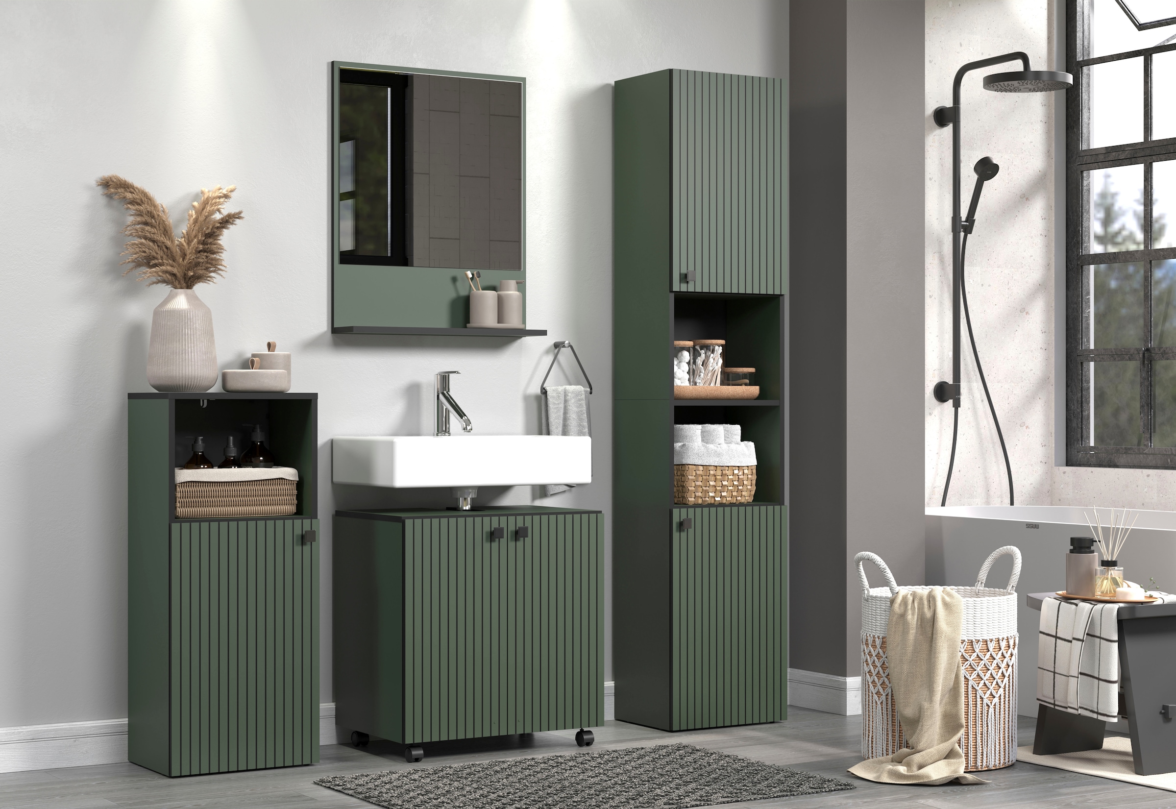 welltime Miroir de salle de bain »Amrum« Wandspiegel mit Ablage - (B/T/H) wahlweise 60 bis 80/14/74 cm