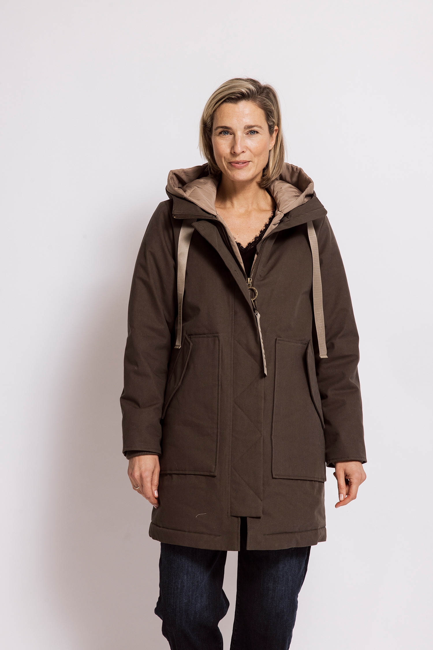 Image of Zhrill Parka "ISOKE" ohne Kapuze mit Kapuze / Casual Passform, aus Baumwollmischung und Lyocell