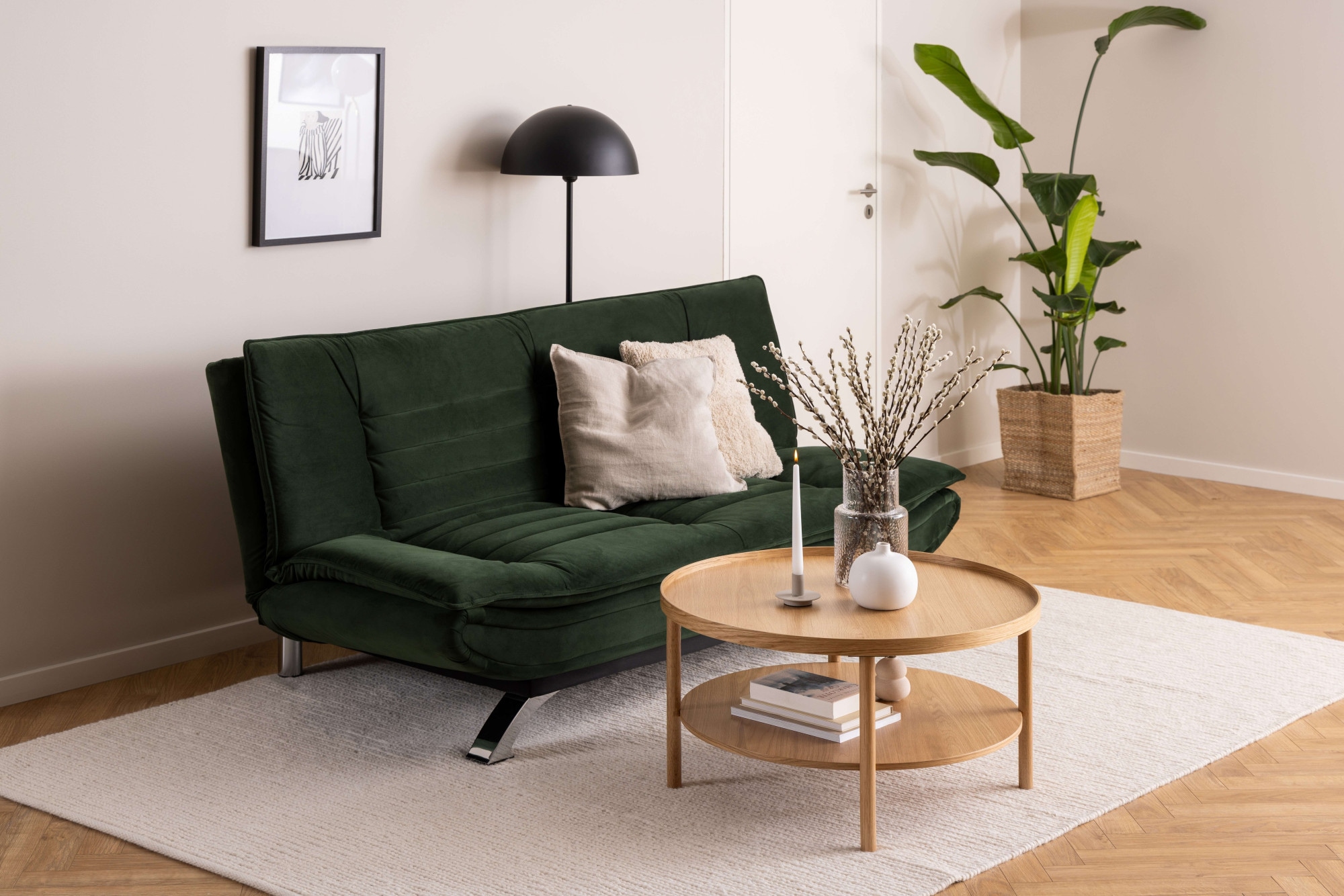 ACTONA GROUP »Banbury, Sofatisch, Wohnzimmertisch« 80x80x42 cm,  2 niveaux, placage chêne, forme ronde, FSC™