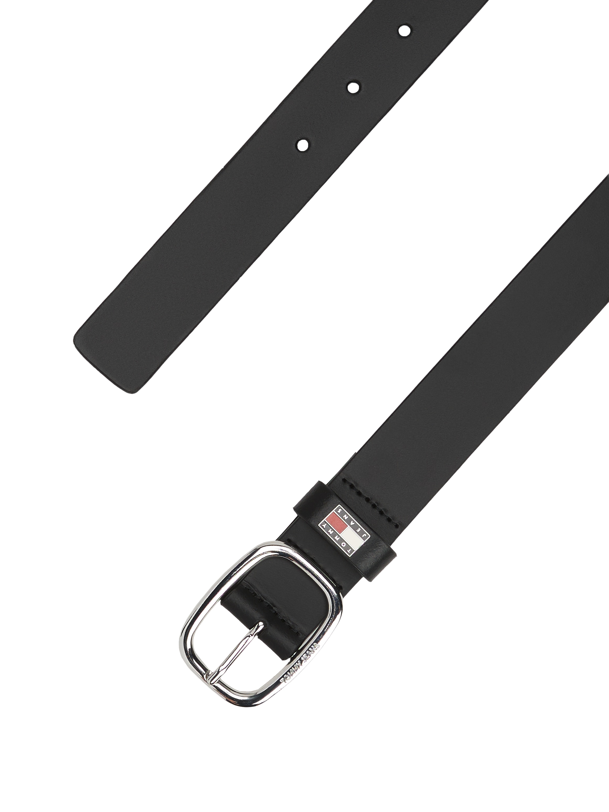Tommy Jeans Ceinture en cuir »TJW OVAL 3.0 cm breit« Ovale Einfachdornschliesse und Logo am Verschluss