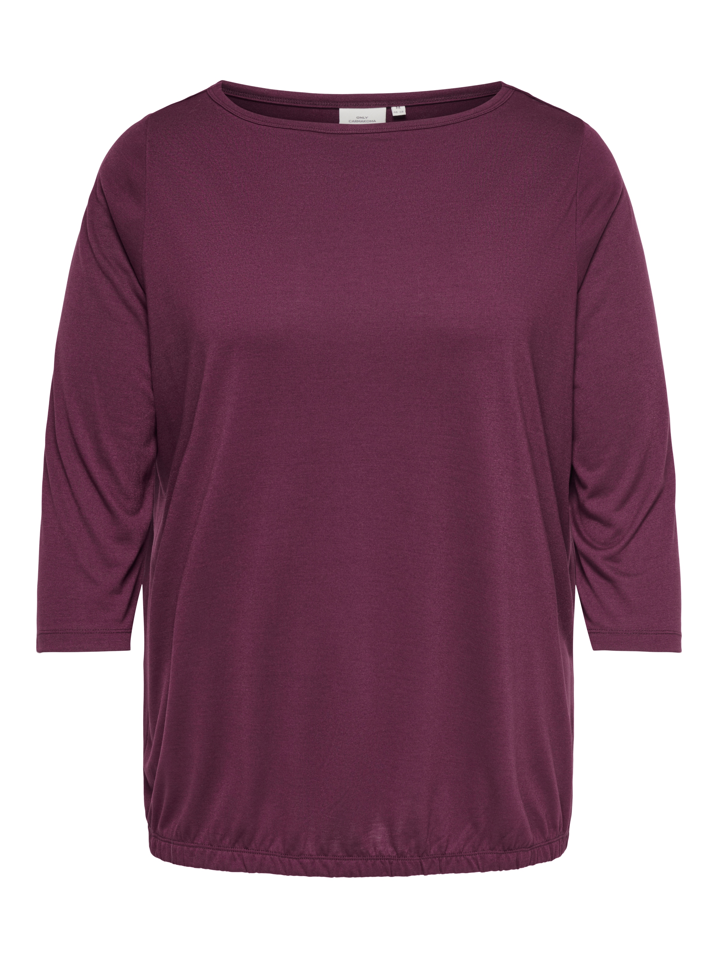 ONLY CARMAKOMA T-shirt à manches 3/4 »CARCARLINNE 3/4 BOATNECK TOP JRS« mélange de matériaux, coupe normale