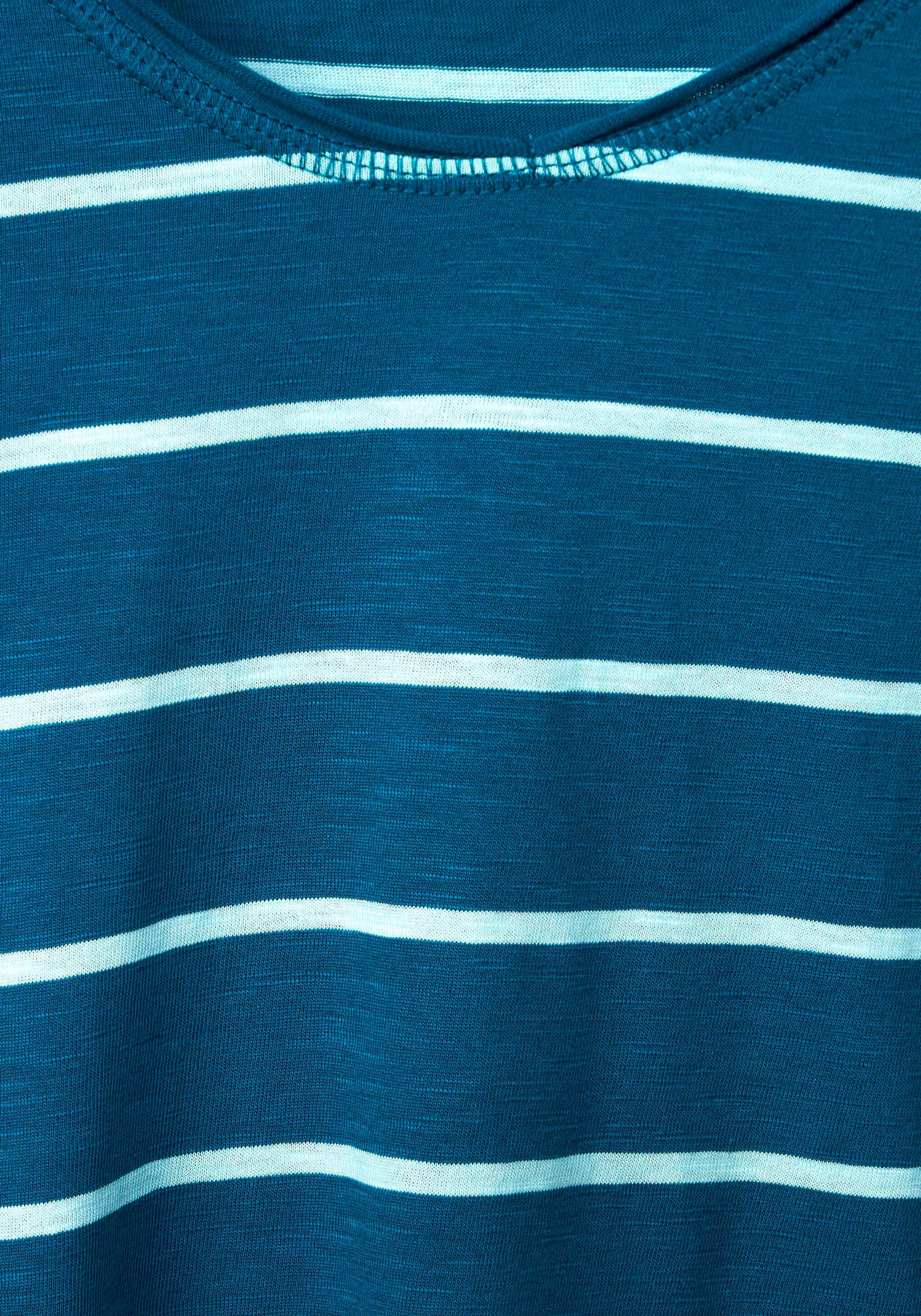 versandkostenfrei kaufen Cecil T-Shirt, am Rollkante ♕ mit Ausschnitt