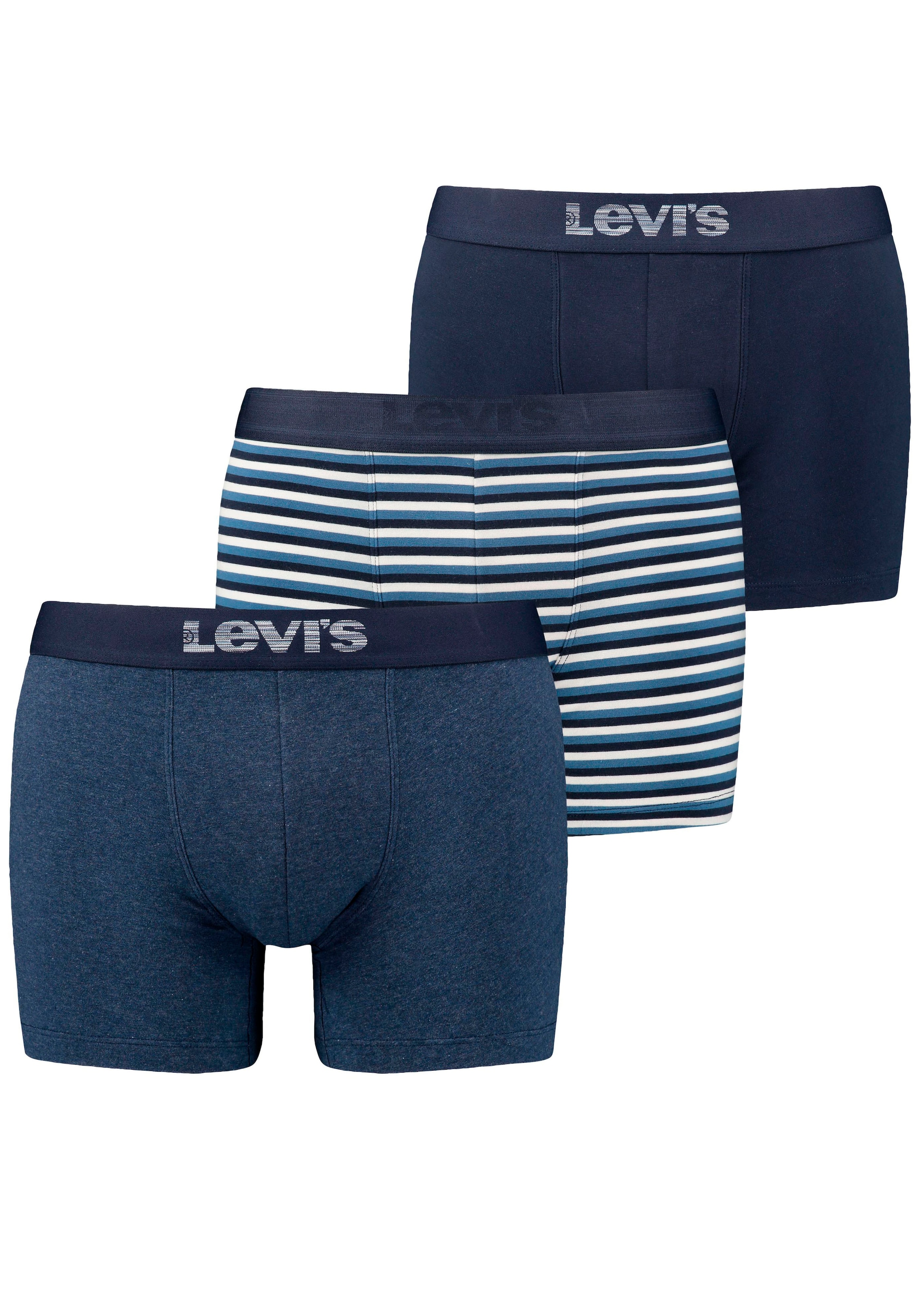 Levi's® Boxershorts, (Packung, 3 St.), LEVIS MEN GIFTBOX DENIM STRIPE BOXER BRIEF 3P