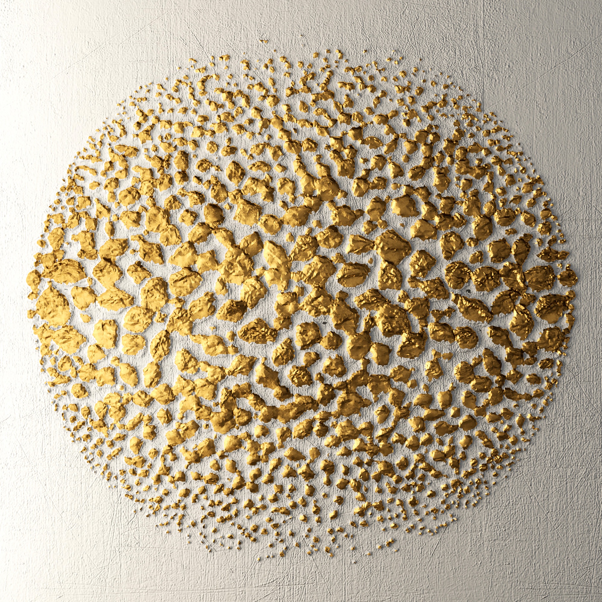 Image of GOODproduct Leinwandbild "Golden Ball" Abstrakt Abstrakte Kunst Modern 1 Stk. tlg. Akustikbild mit sehr guten Schallabsorptions-Eigenschaften