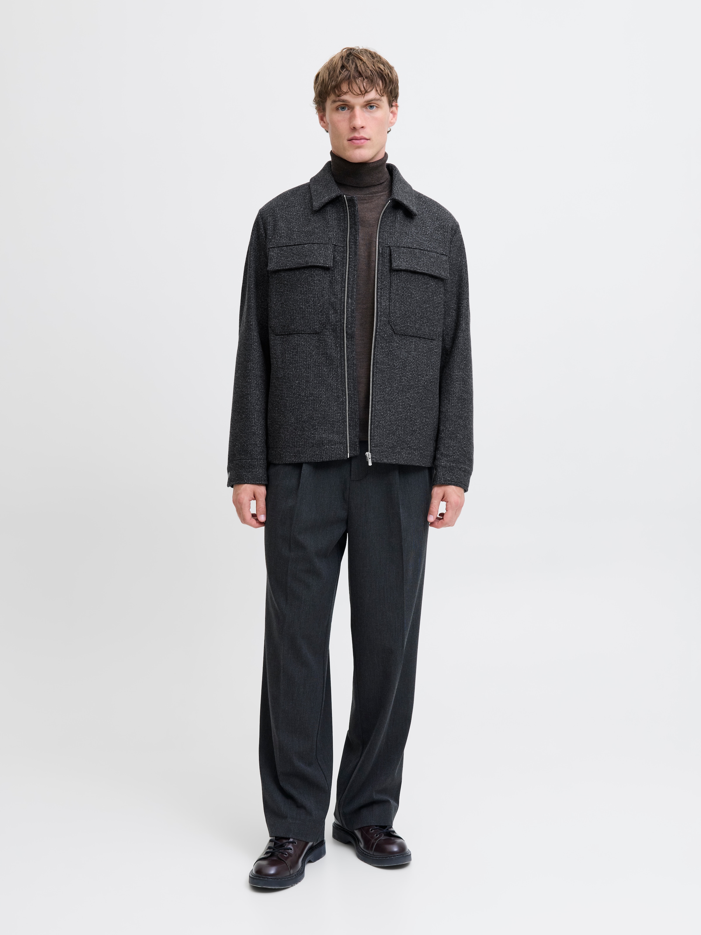 Jack & Jones Veste en laine »JPRCCRUSSEL WOOL BLEND JACKET SN« sans capuche