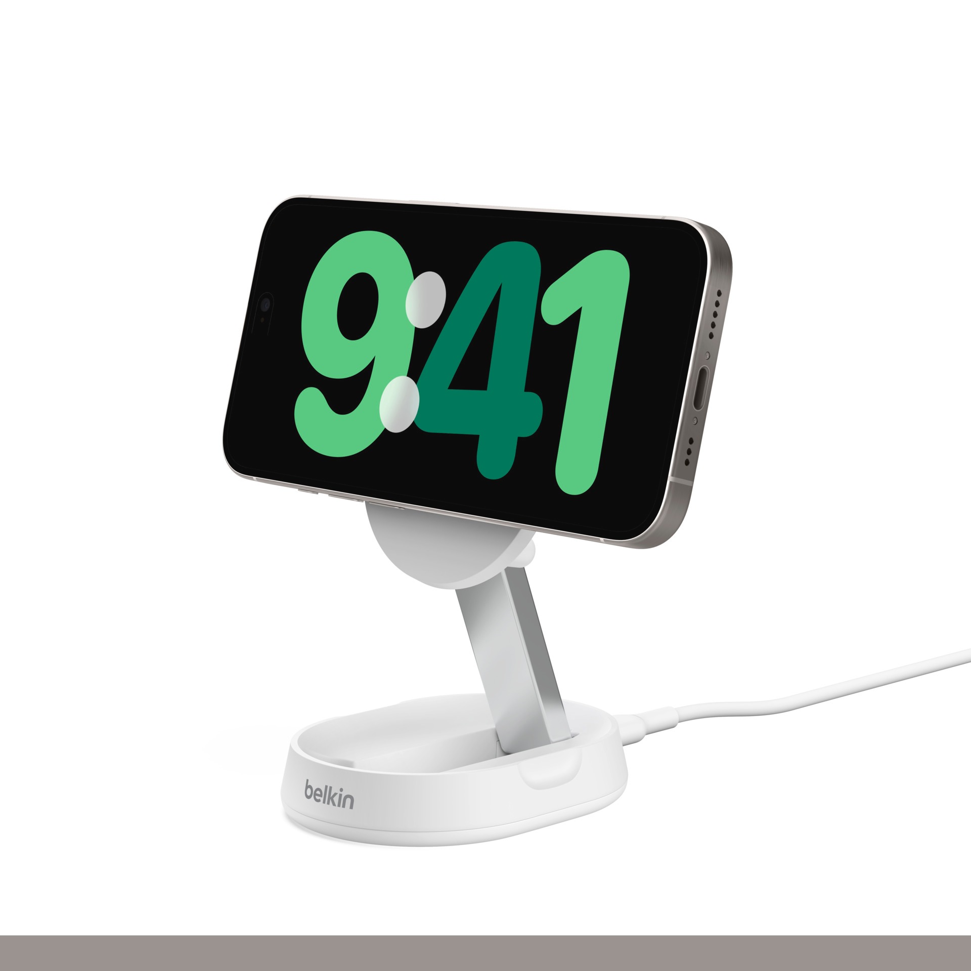 Belkin Wireless Charger »BOOST CHARGE PRO Qi2 15W magnetische Ladestation«, inkl. 20 Watt USB-C Netzteil für iPhone Serie 15/14/13/12
