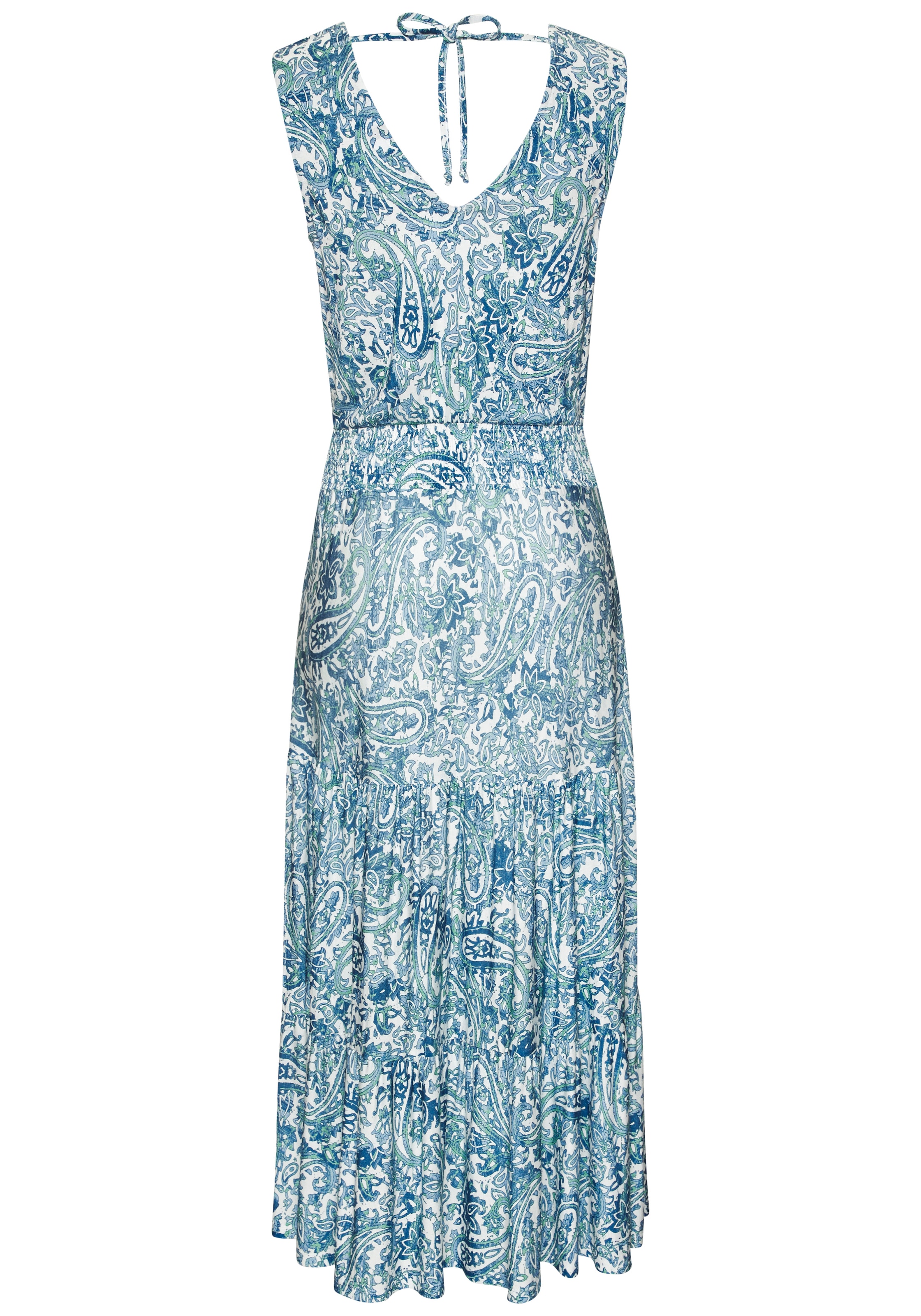 Buffalo Maxi robe Sans poches mit Paisley-Druck, Sommerkleid, Volantkleid