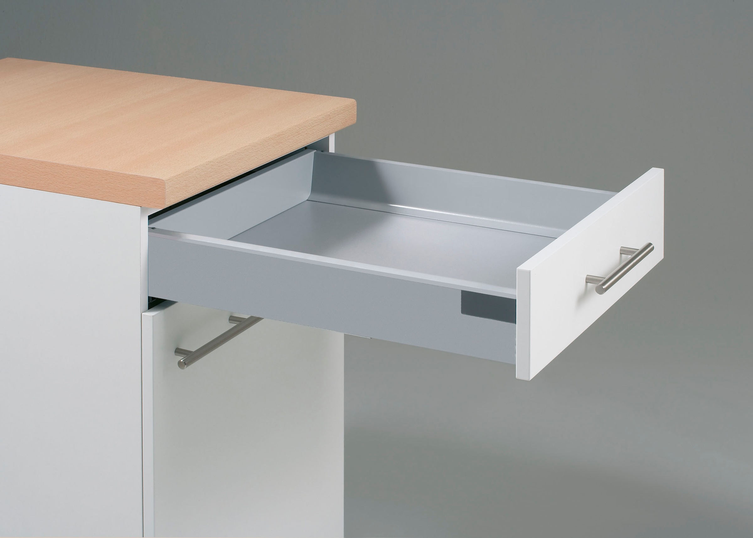 KOCHSTATION Unterschrank »KS-Lucy« Breite 90 cm, 1 Schubkasten, 2 Auszügen, Soft-Close, verstellbare Füsse