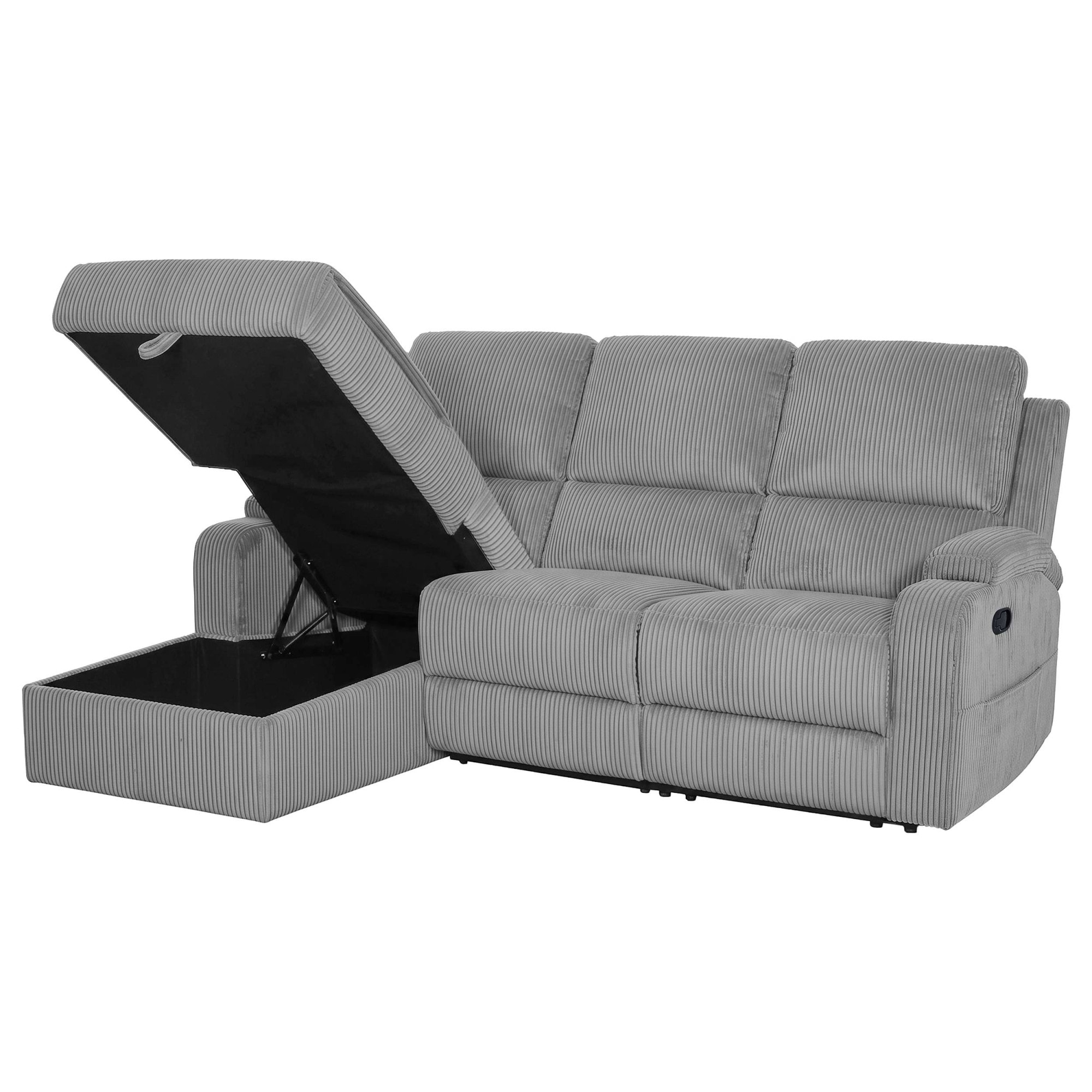 GOODproduct Ecksofa »NAPORI Cord, Multimediasofa, L-Form« man. oder elektr. Relaxfuntion, USB-A bei elektr. Variante, Staukasten