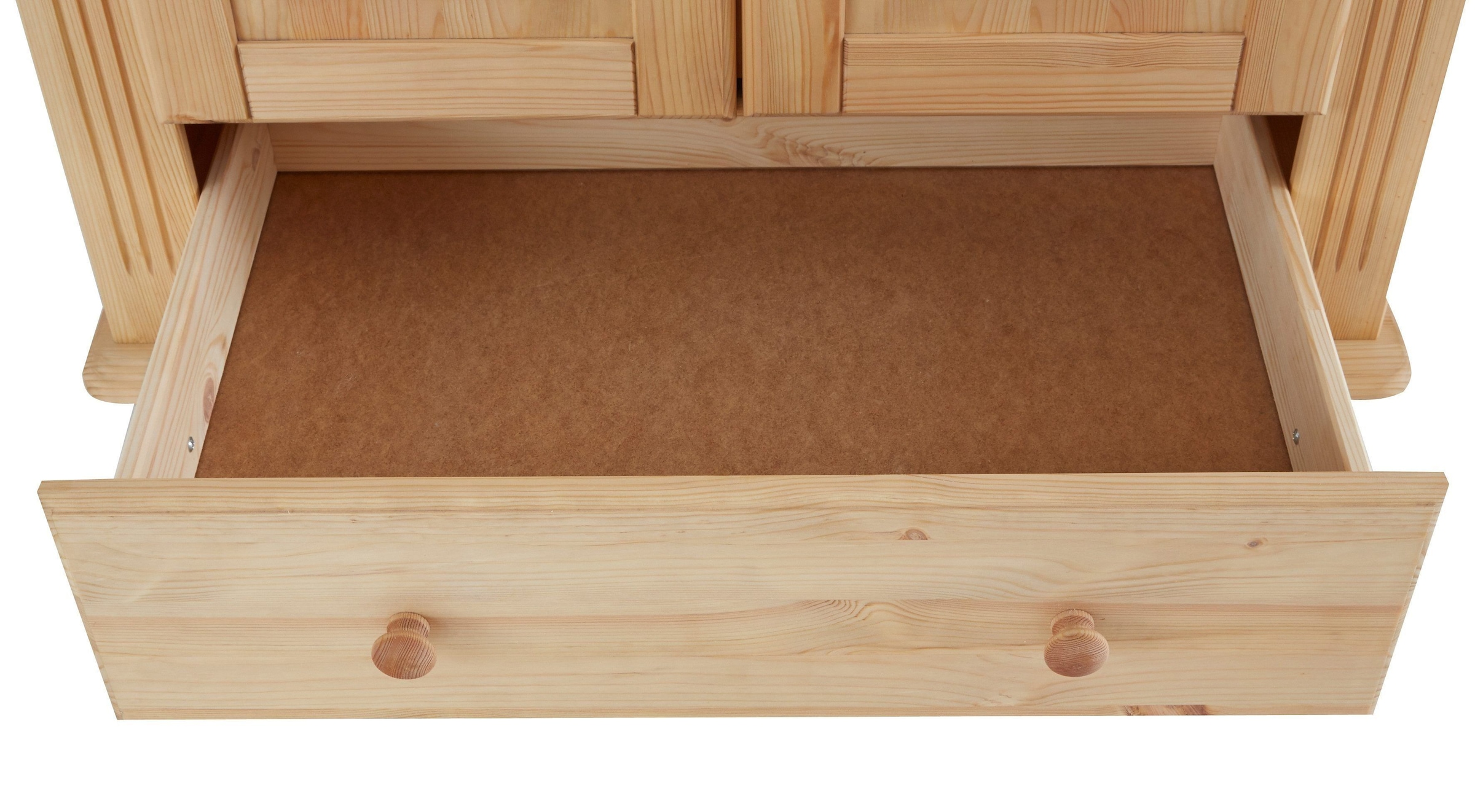 GOODproduct »Adele« 4 Breiten: 92/130/169/207  H/T ca. 191/54 cm,  aus massiver Kiefer,Spiegel beim 4-und 5-trg.Schrank, Innenausstattung