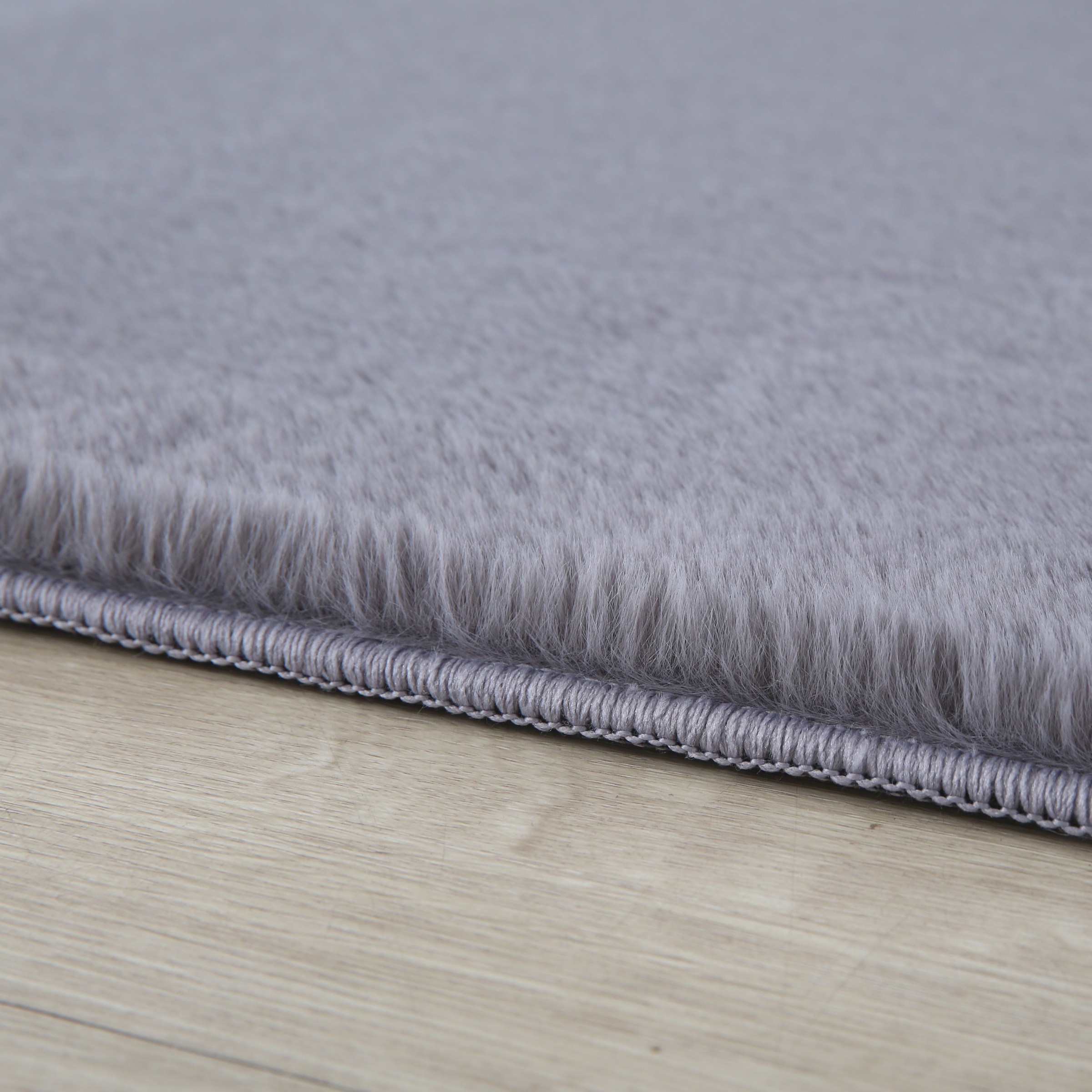 Ayyildiz Teppiche Hochflor-Teppich »POUFFY 5100«, rechteckig, 20 mm Höhe, Läufer, weicher glatter Softflor, Kaninchen Fell Haptik, waschbar