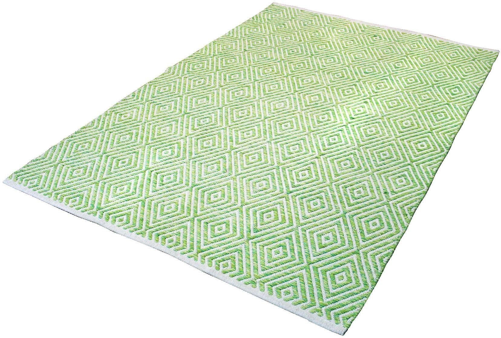 Image of calo-deluxe Teppich "Luba 333" rechteckig 7 mm Höhe reine Baumwolle, Wohnzimmer