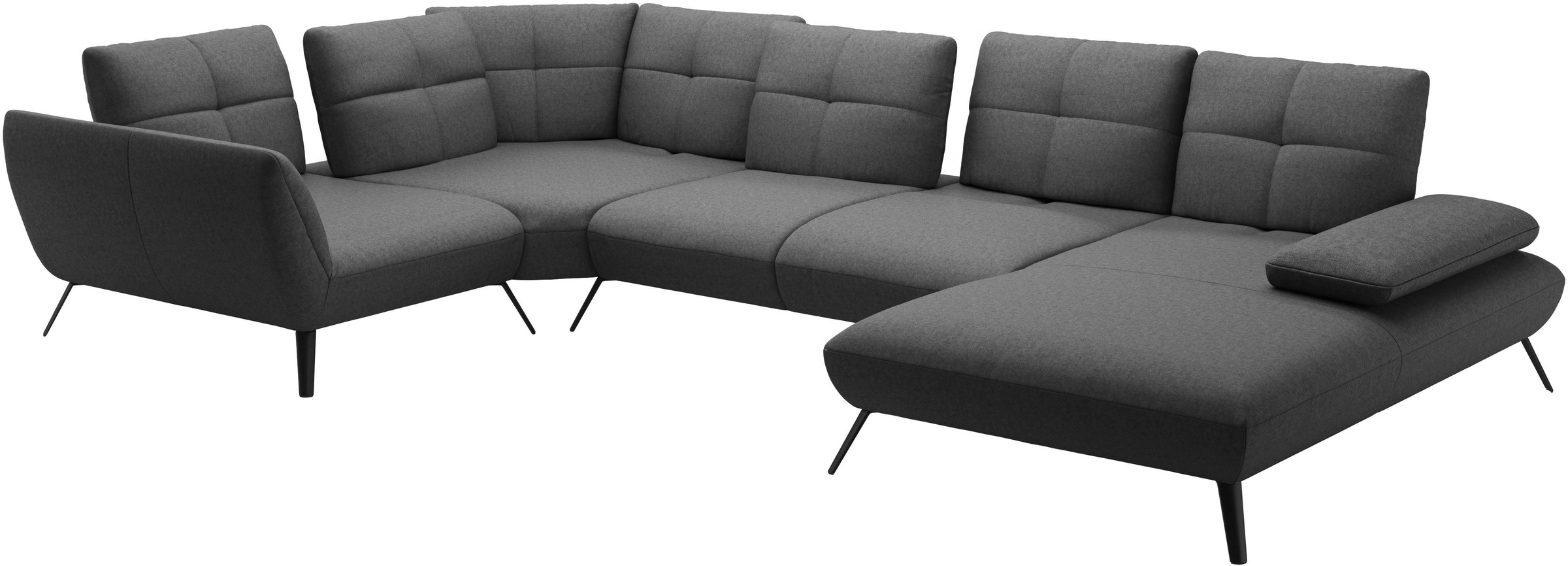 Places of Style Wohnlandschaft »Mikado U-Form«, inkl. Sitztiefenverstellung und Armteilverstellung