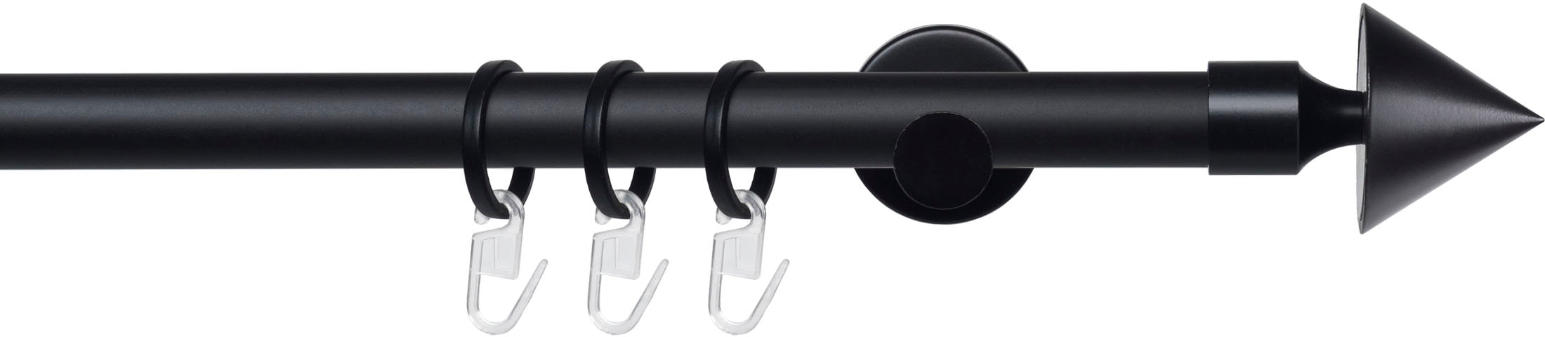 Image of Liedeco Gardinenstange "Stilgarnitur 20 mm Blues Kegel" Ø 2 mm 1 läufig-läufig Fixmass Gardinenstange Komplett