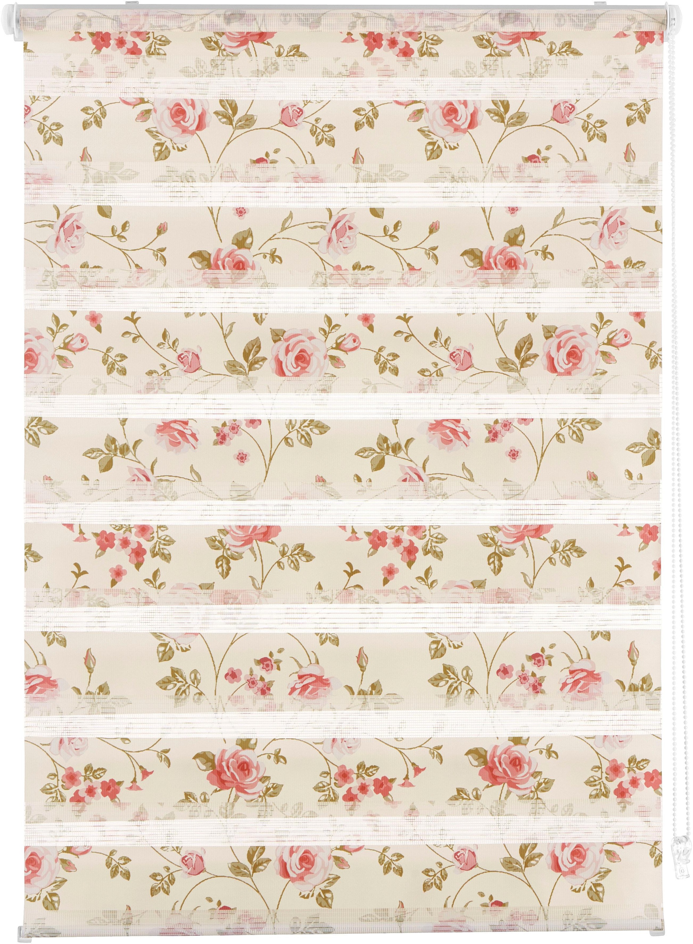 Image of Home affaire Doppelrollo »Blümchen«, Lichtschutz, ohne Bohren, freihängend, Klemmfix, im Fixmass, Blumen, floral, bedruckt, Rosen bei Ackermann Versand Schweiz